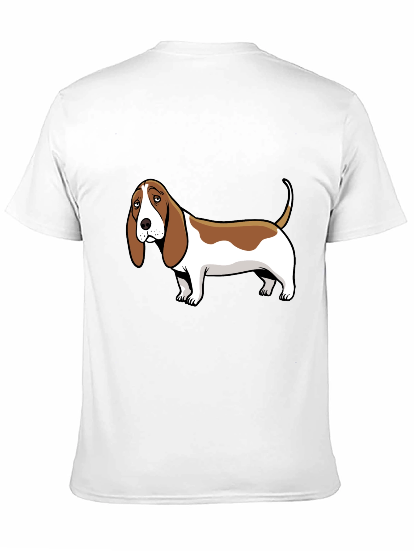 Basset Hound Dog Graphic Tee - Mens Black T-Shirt