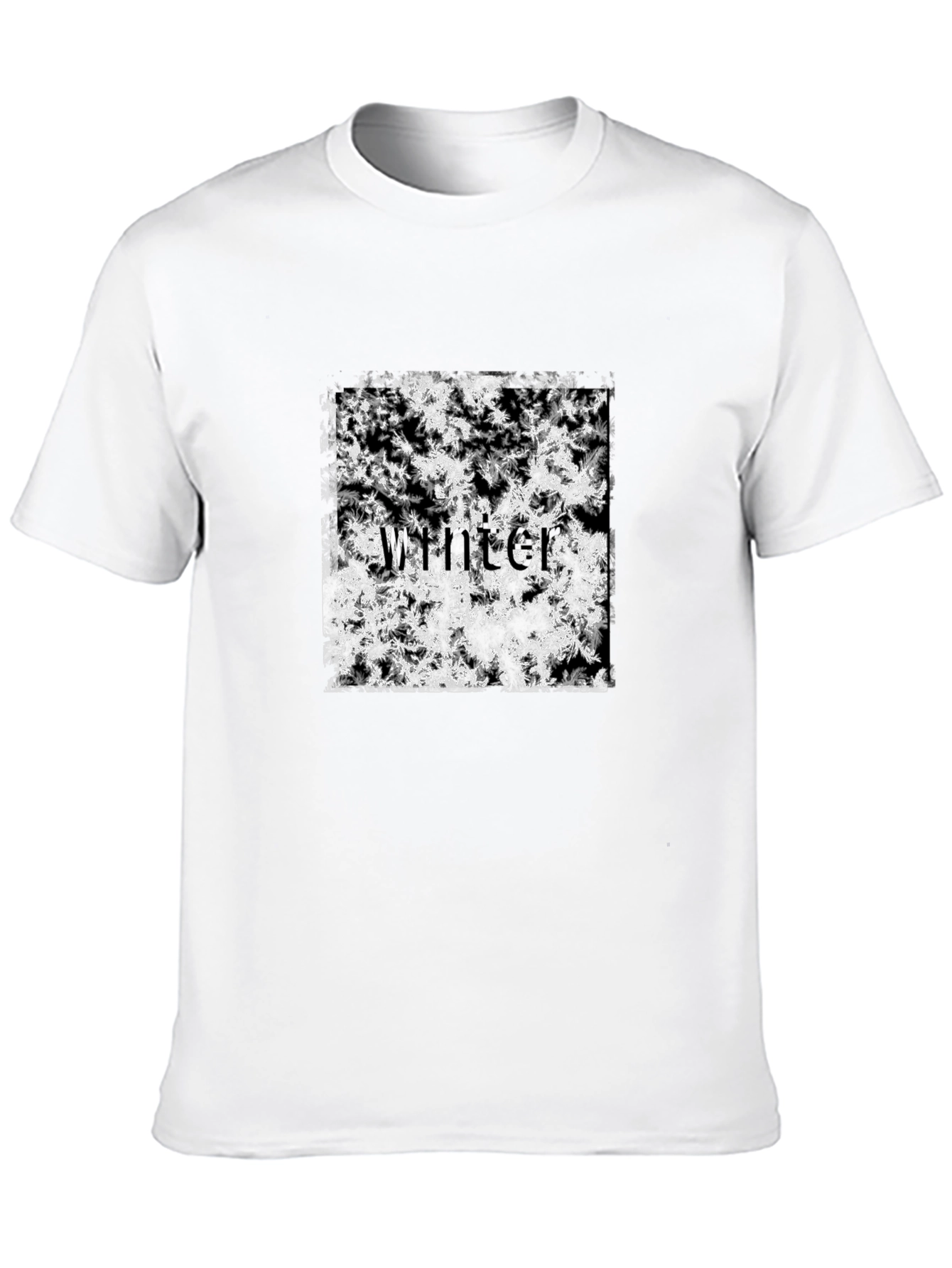 Winter Snowflake T-Shirt - Black Cotton Tee