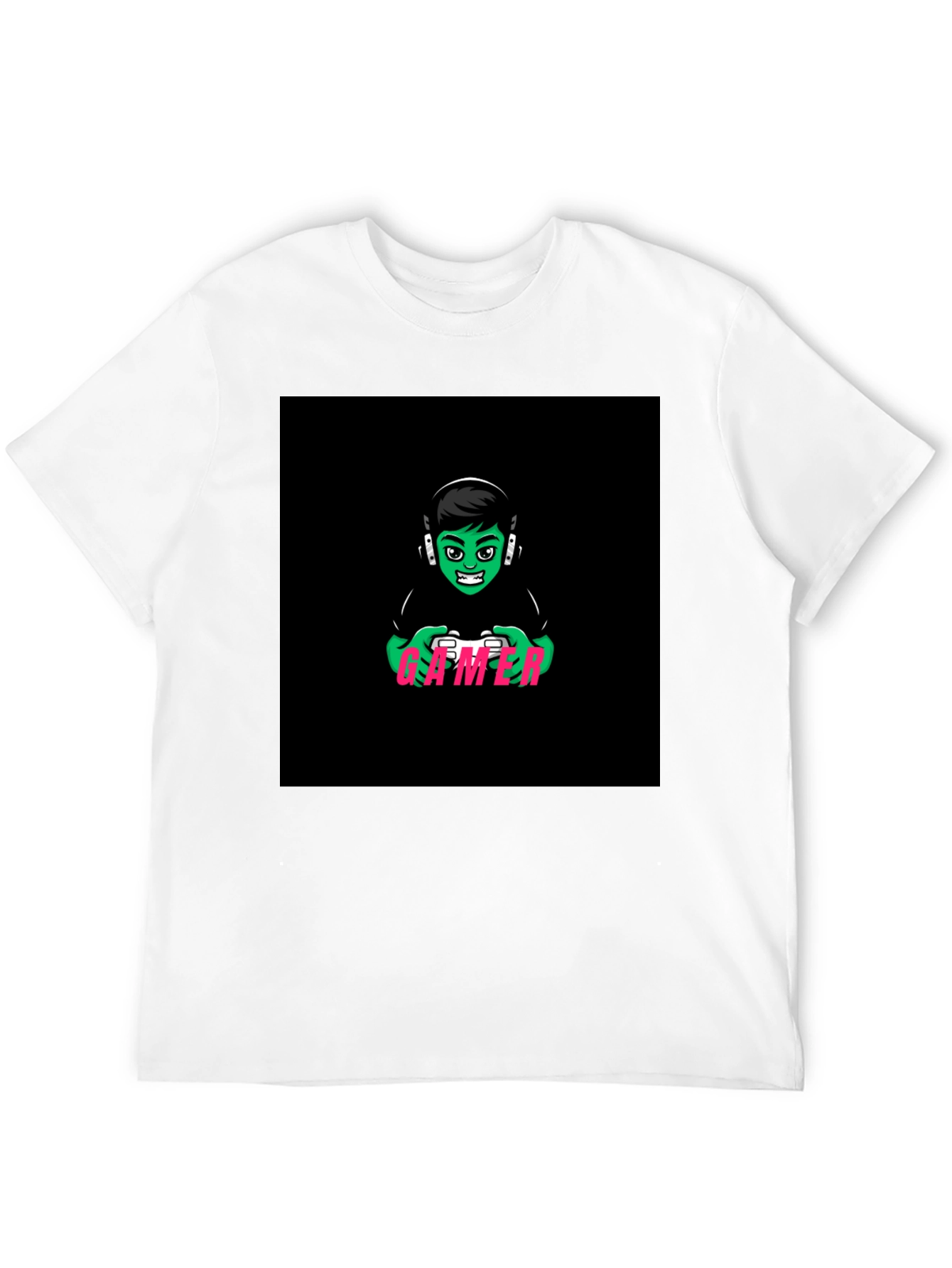 Gamer Graphic T-Shirt - Black Cotton Tee