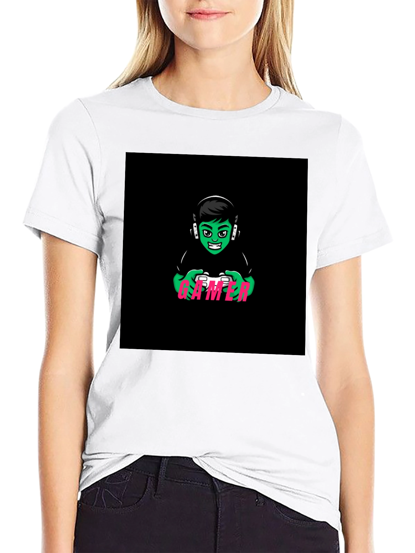 Gamer Graphic T-Shirt - Black Cotton Tee