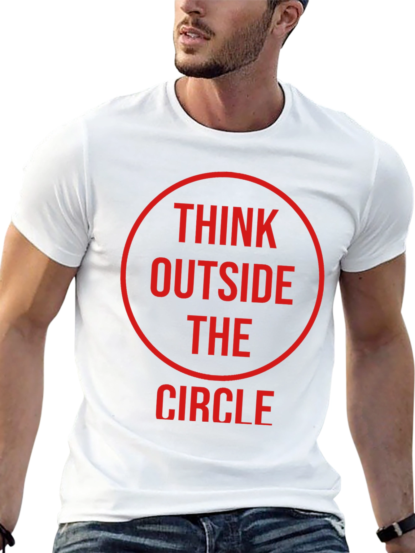 Think Outside the Circle Graphic T-Shirt