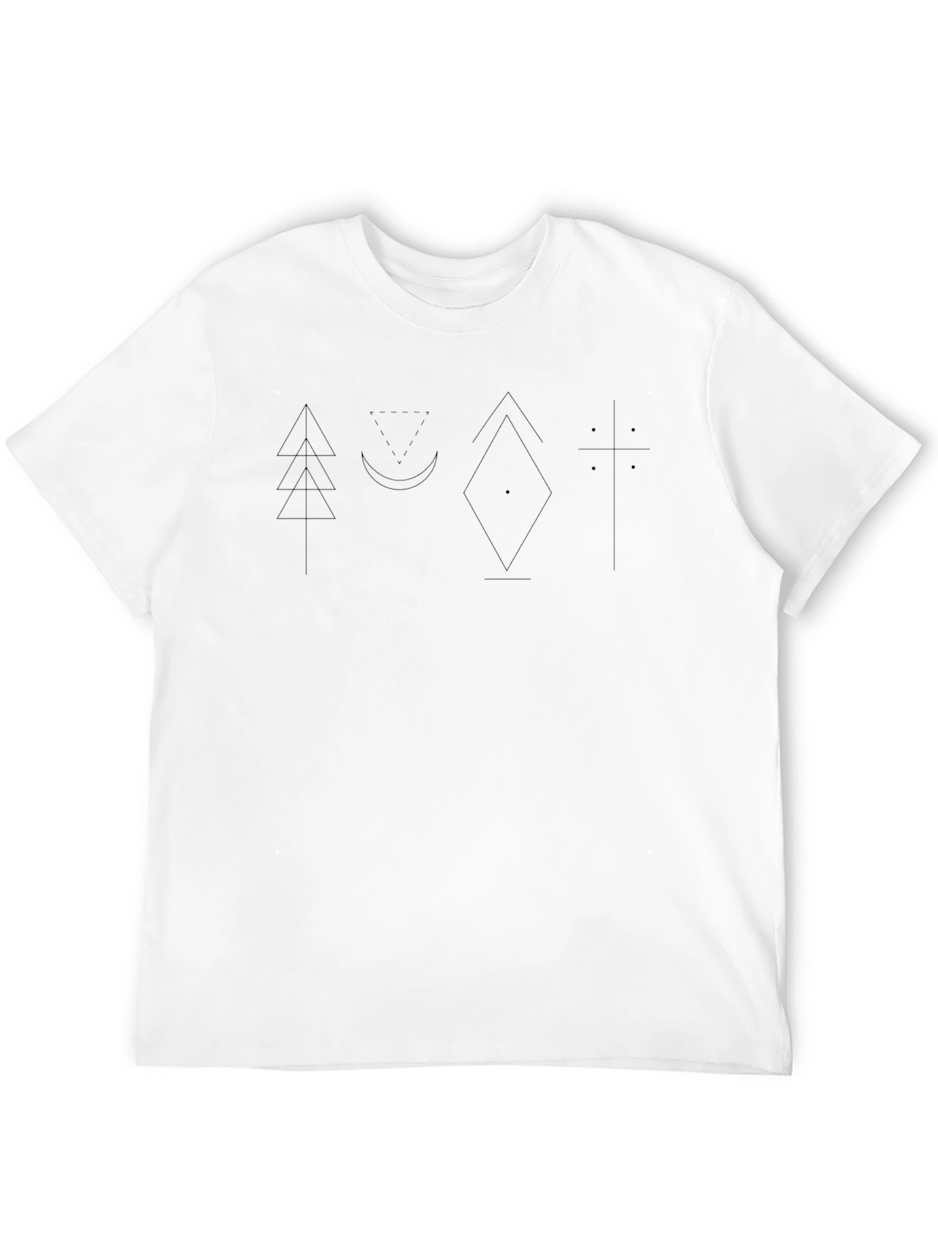 Geometric Design Black T-Shirt | Modern Graphic Tee