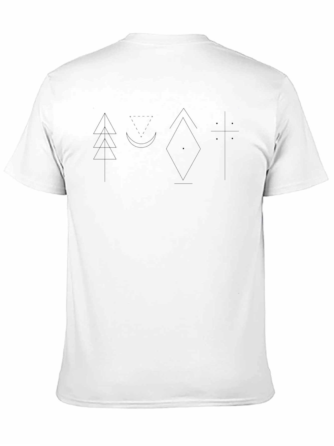 Geometric Design Black T-Shirt | Modern Graphic Tee