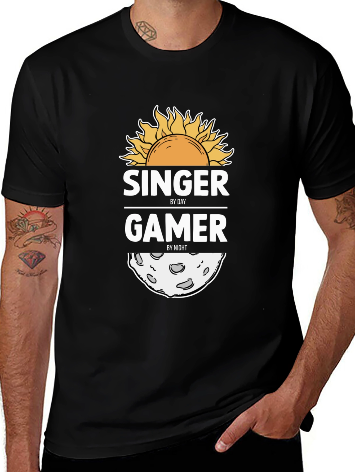 Singer By Day Gamer By Night Graphic Tee