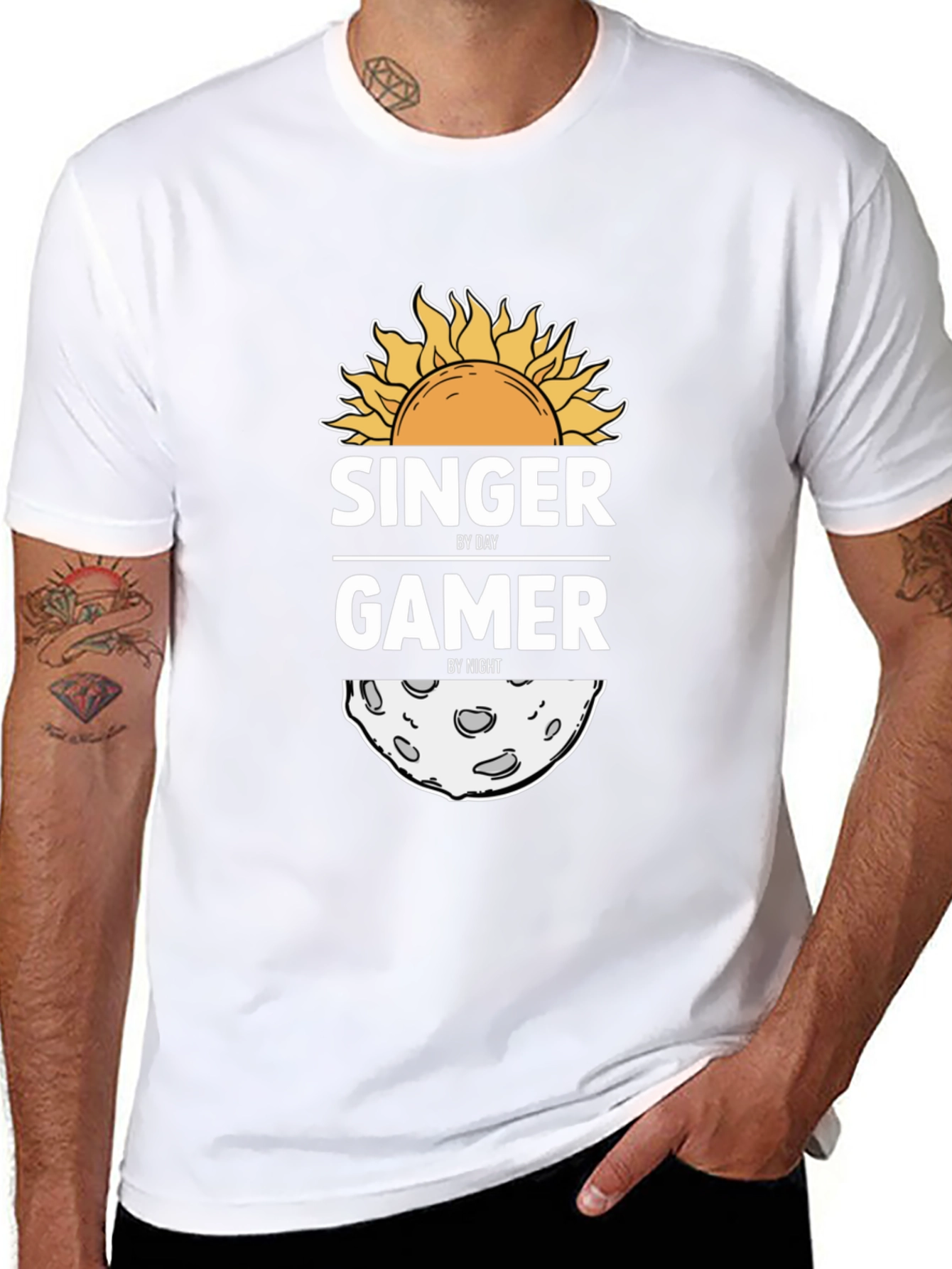 Singer By Day Gamer By Night Graphic Tee