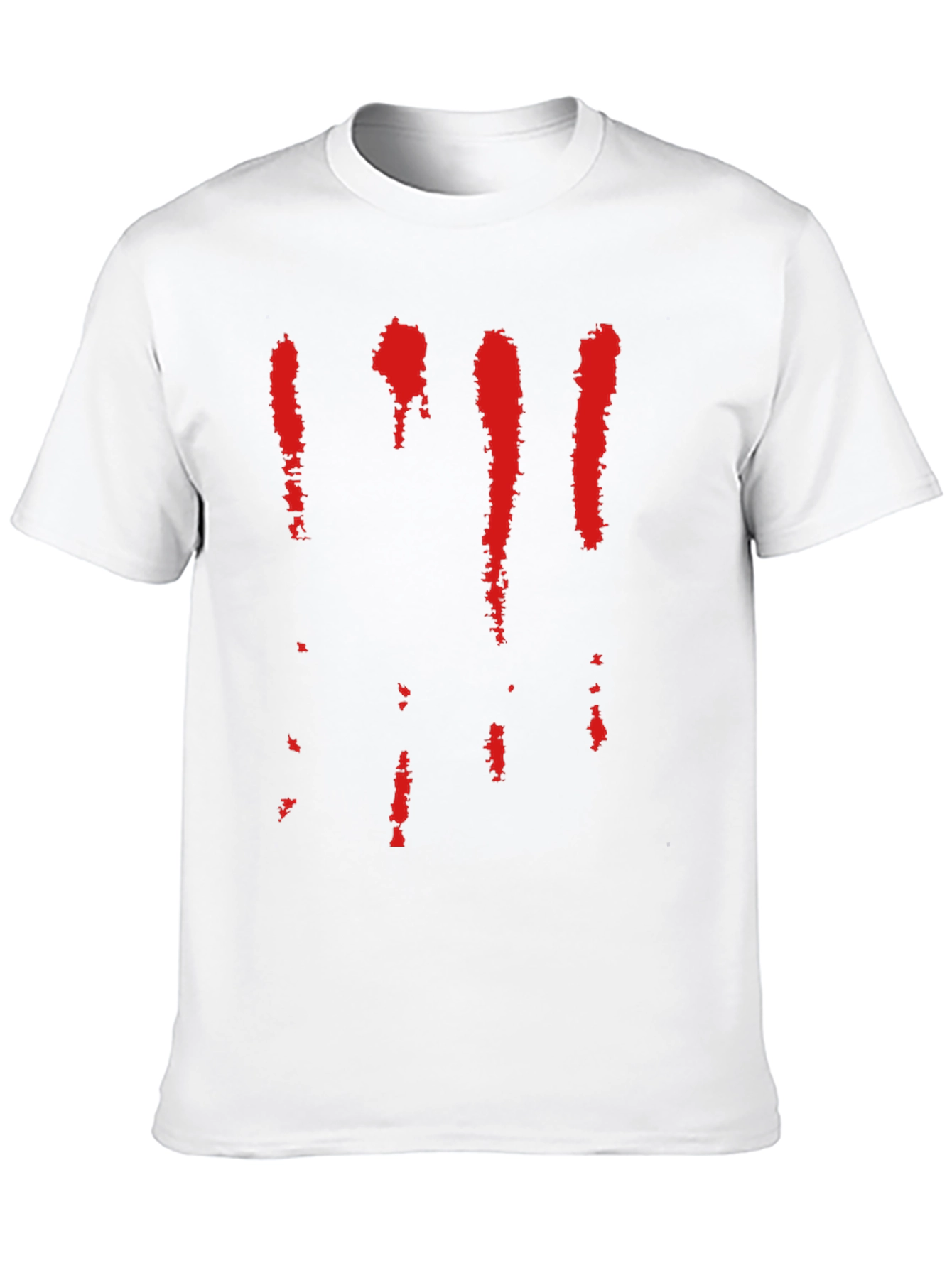 Bloody Stripe Graphic Tee - Mens Black Cotton T-Shirt