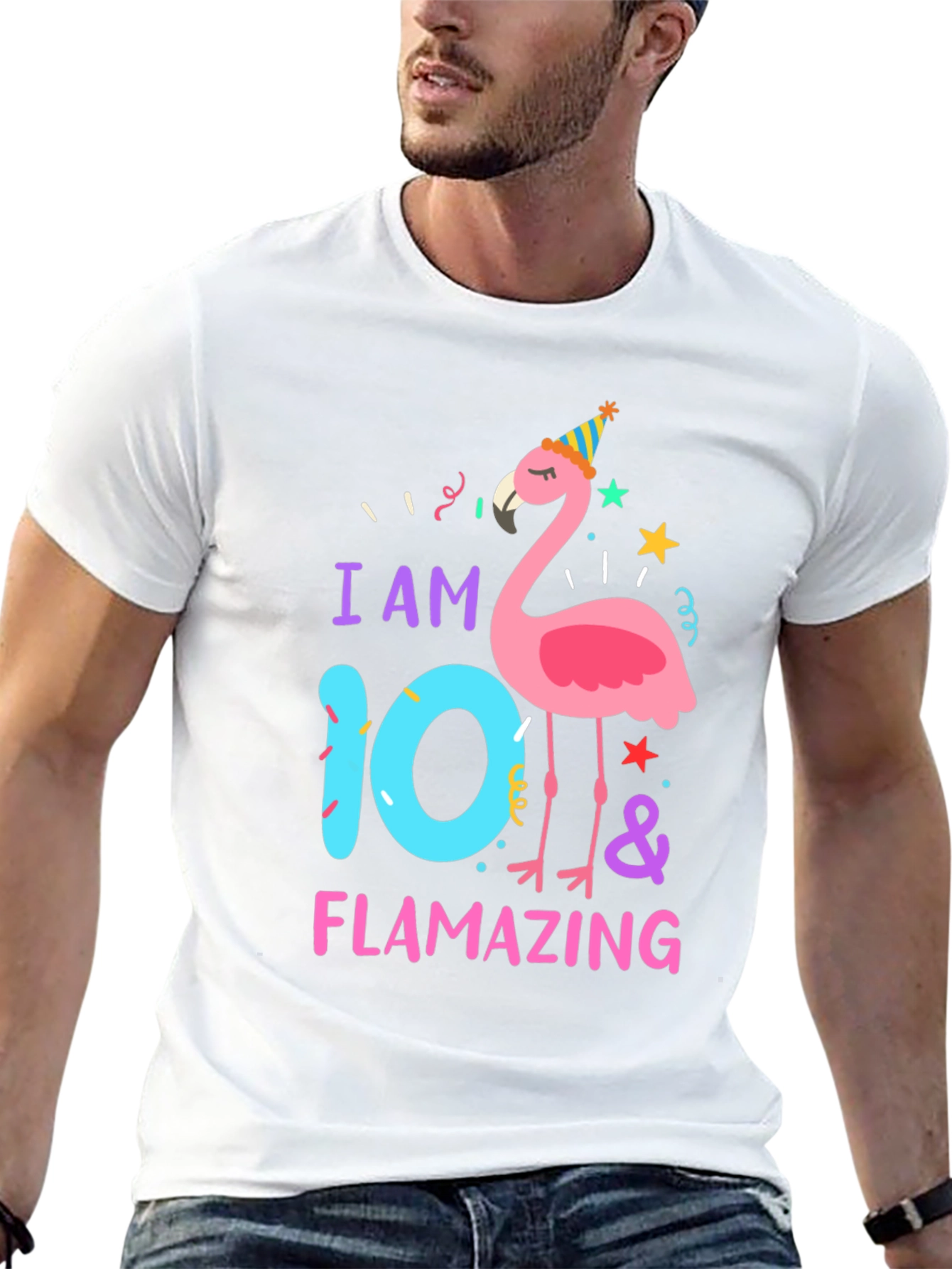 Flamazing 10th Birthday T-Shirt - Flamingo Party