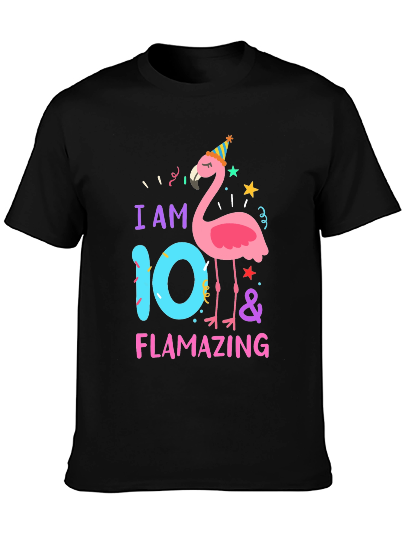 Flamazing 10th Birthday T-Shirt - Flamingo Party