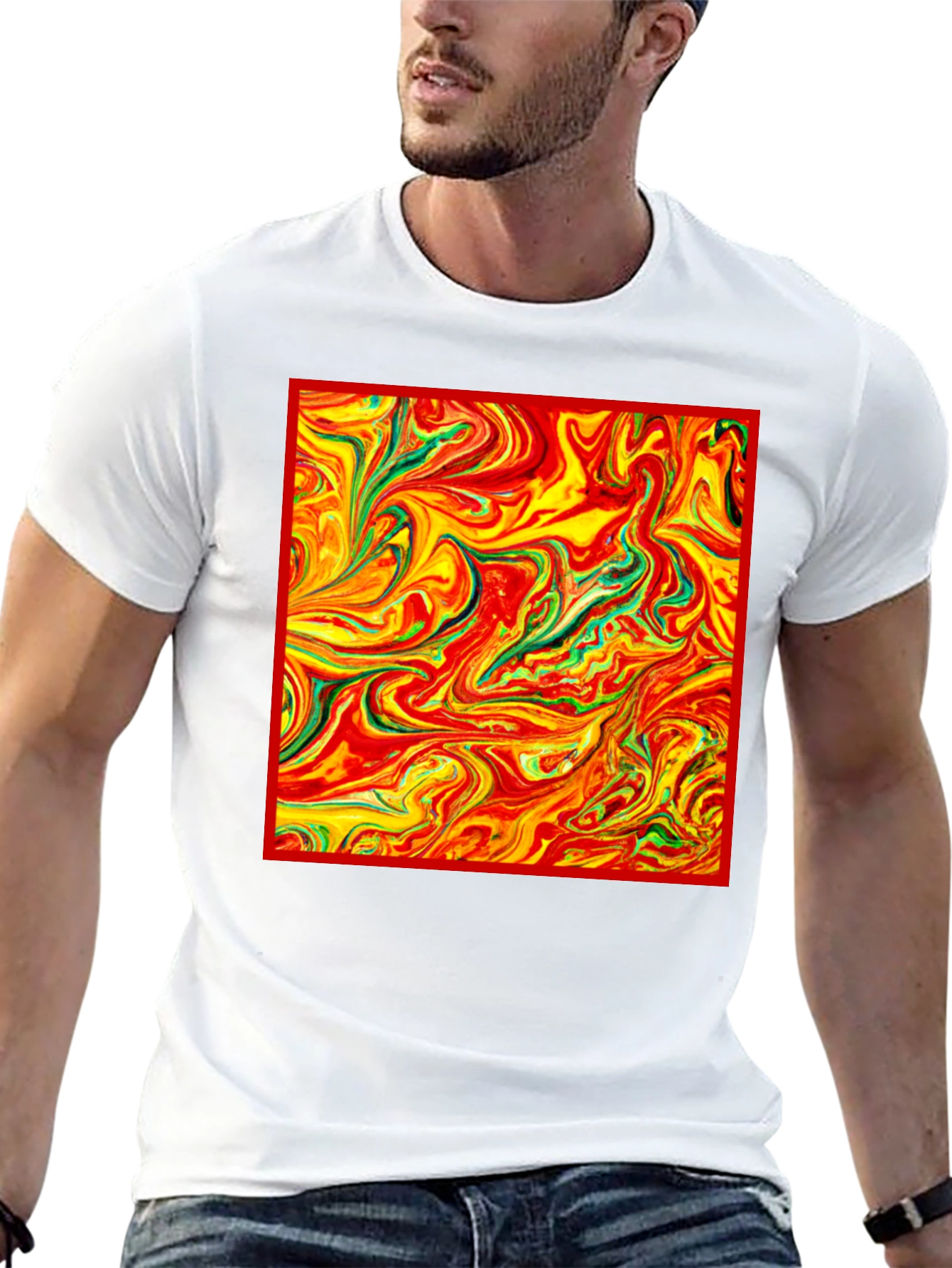 Abstract Swirl Tee - Vivid Artistic Print