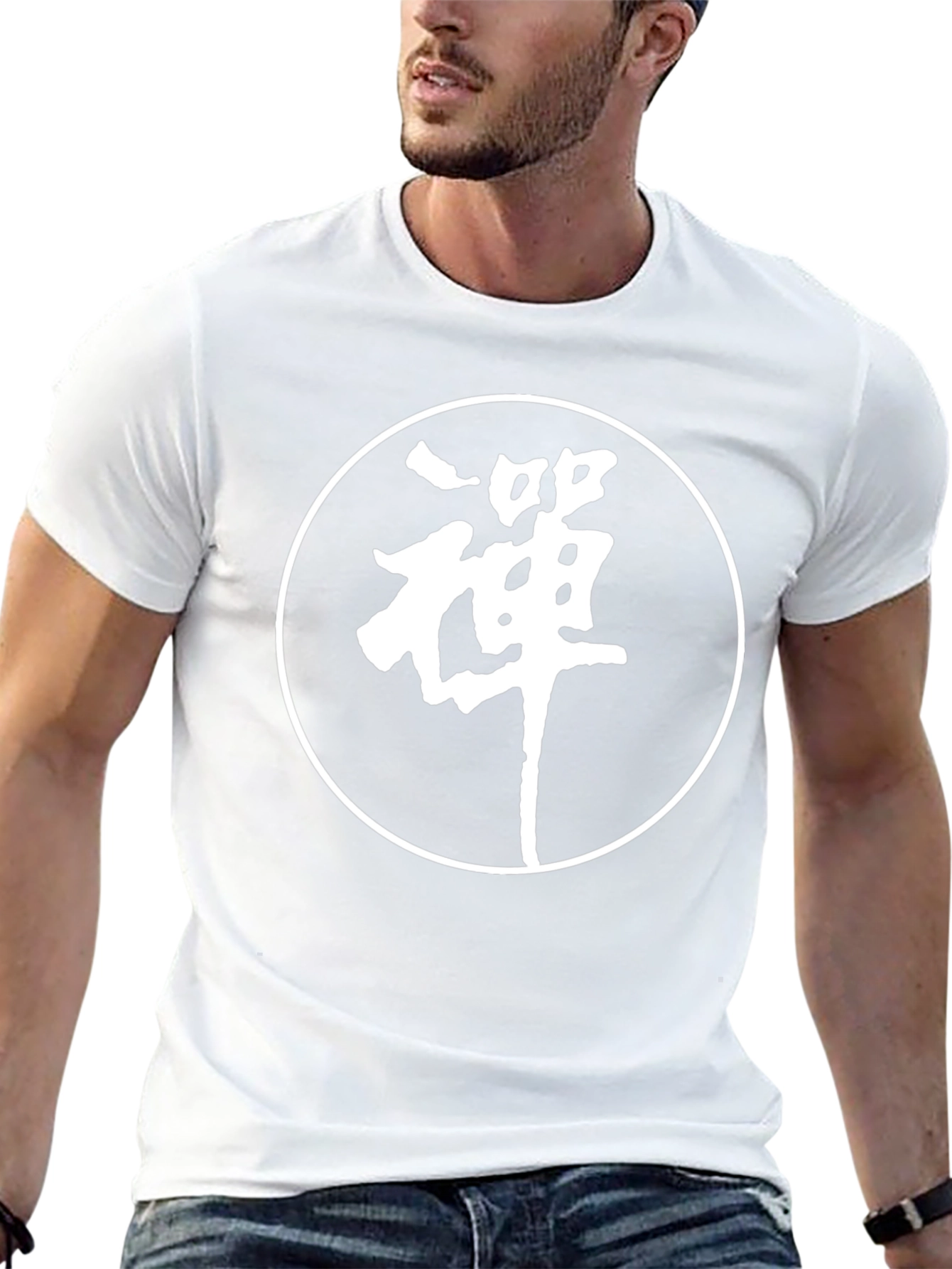 Zen Circle T-Shirt - Black Cotton Blend