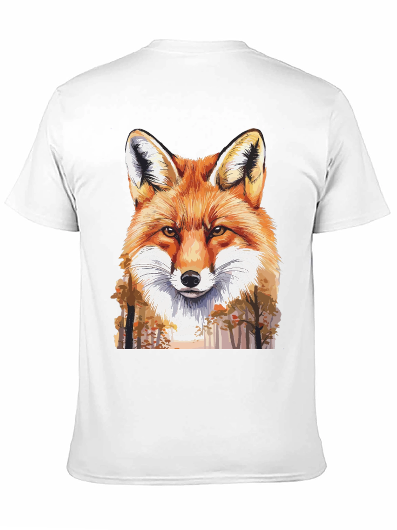 Fox Graphic Print Black T-Shirt