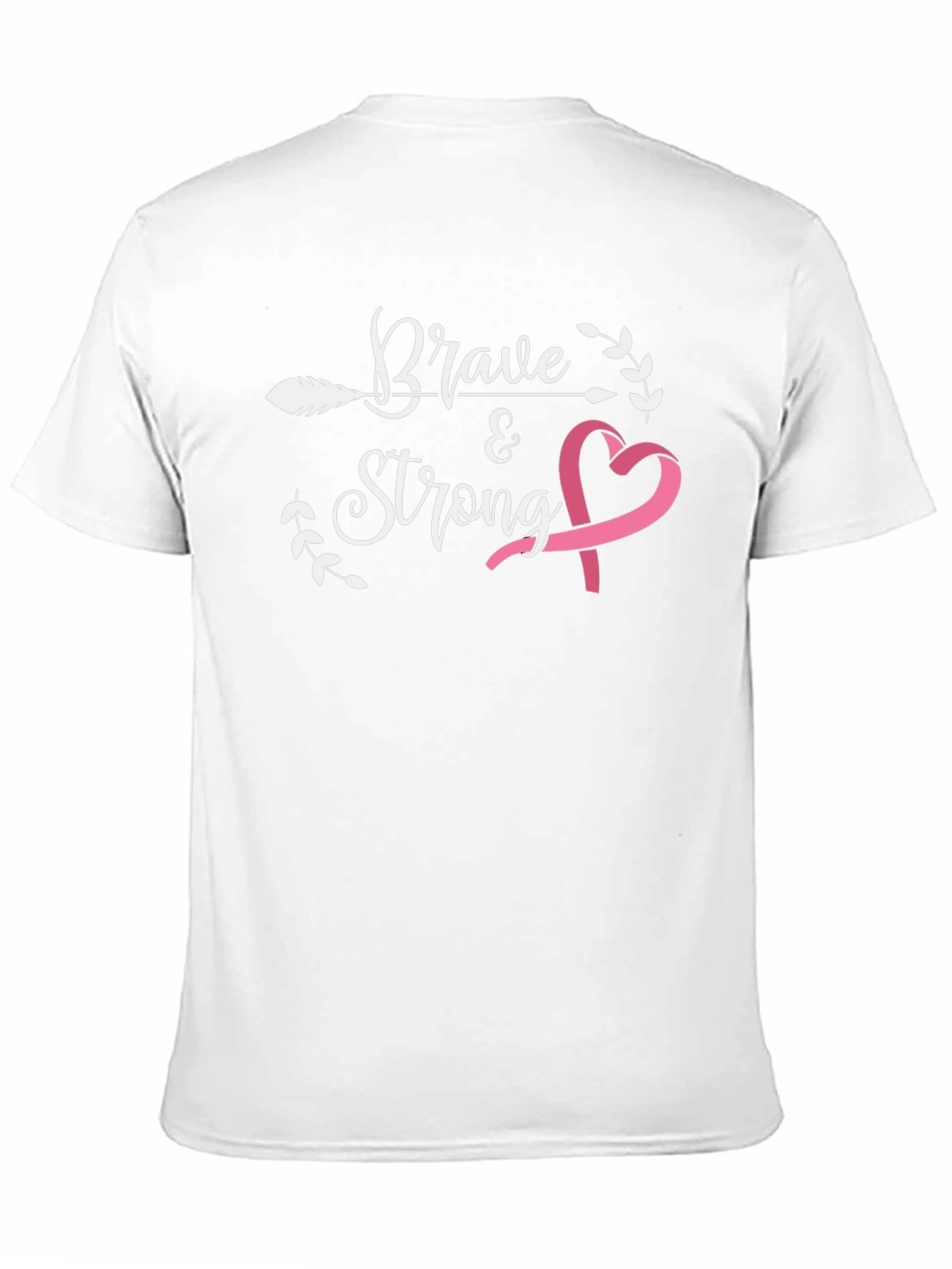 Brave & Strong Ribbon Graphic Tee - Black