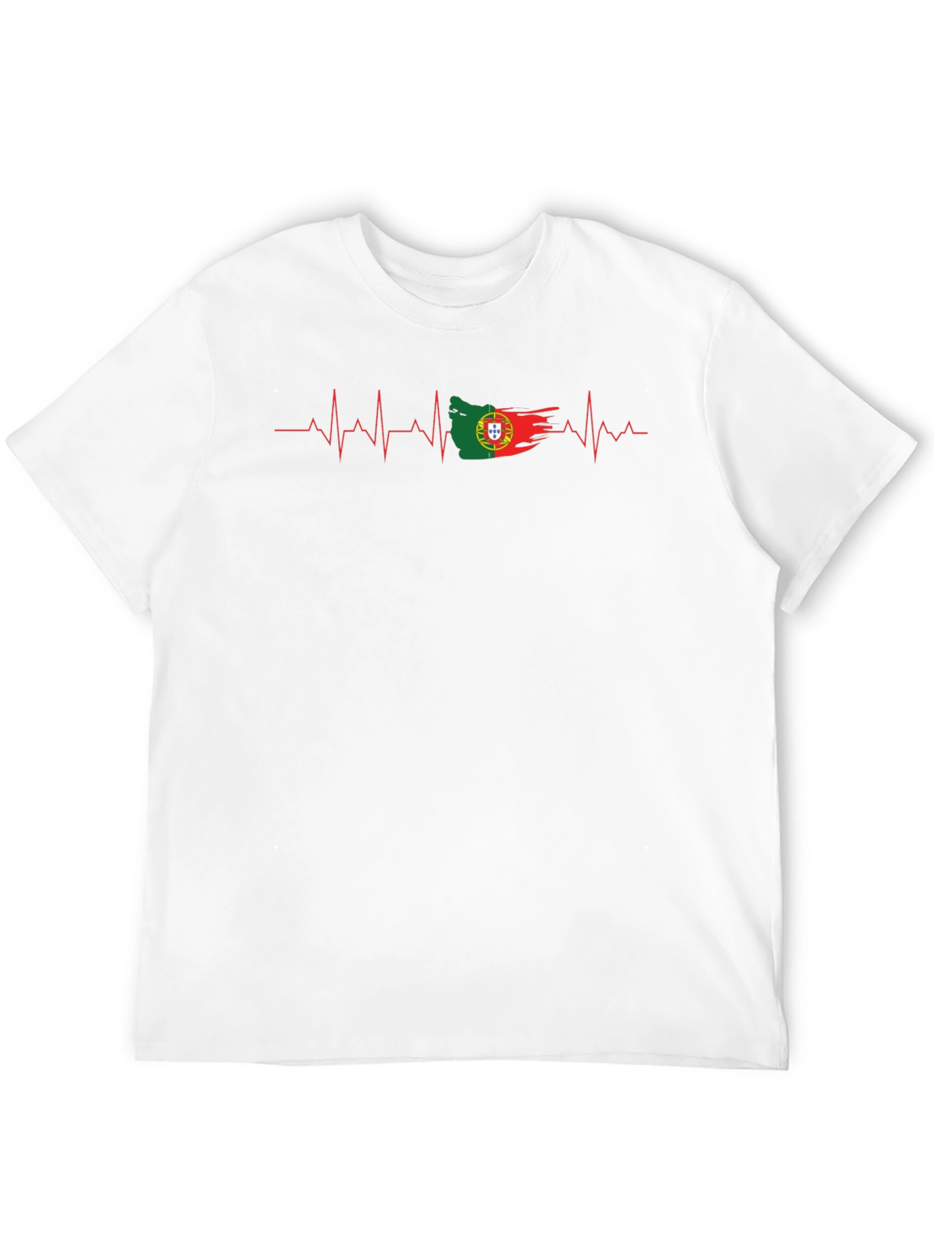 Portugal Flag Heartbeat T-Shirt