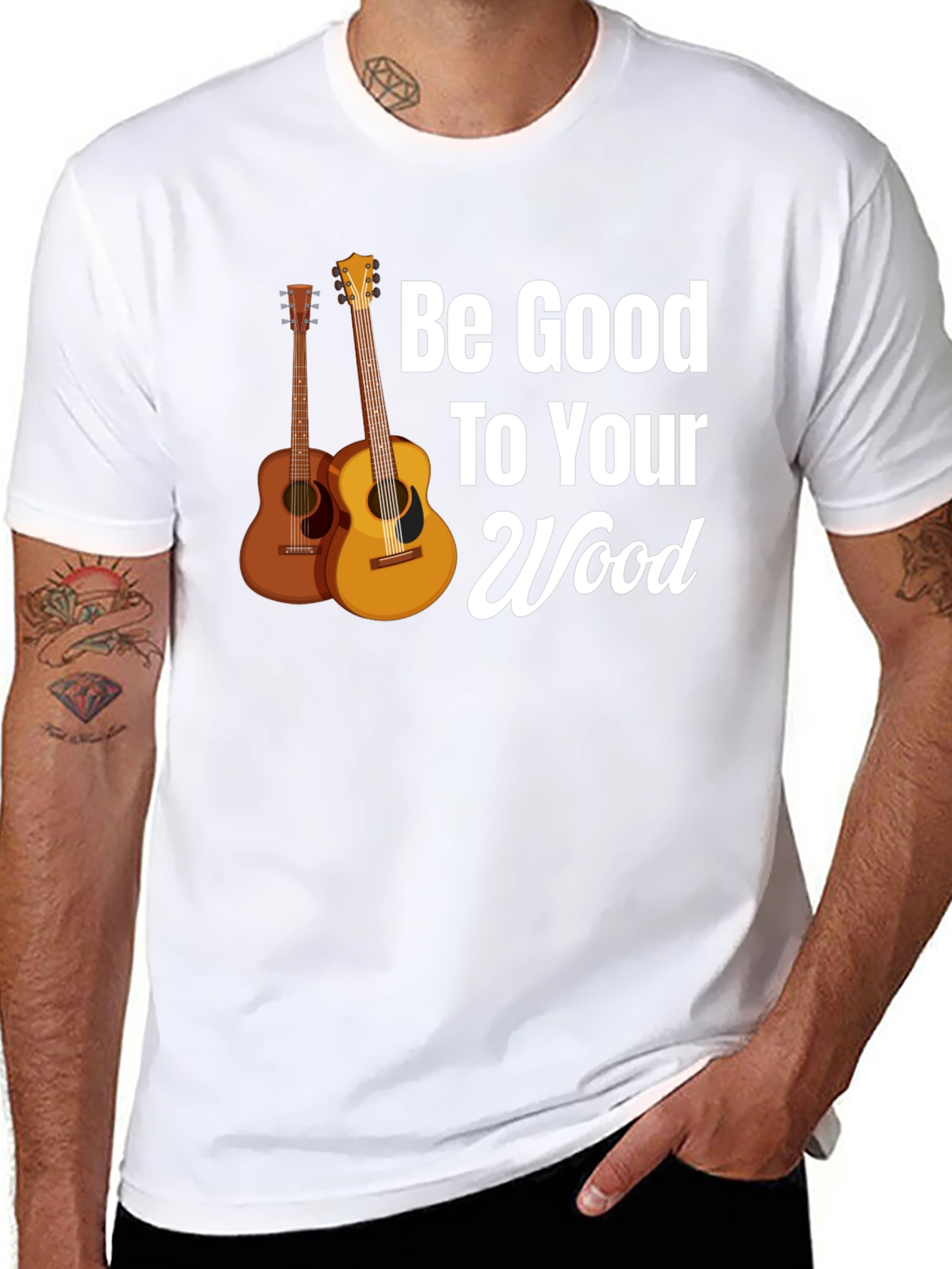 Be Good To Your Wood Guitar Graphic Tee