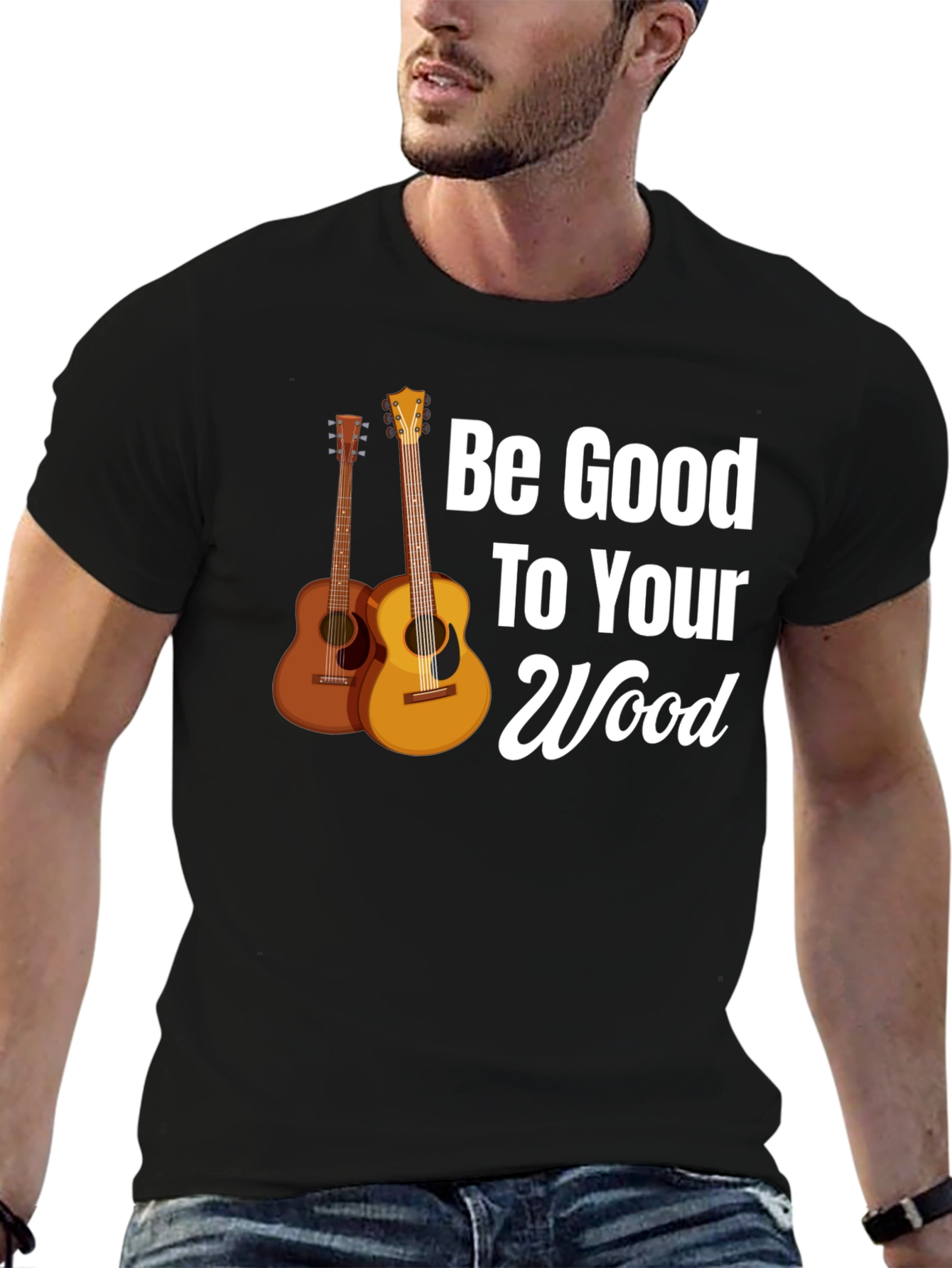 Be Good To Your Wood Guitar Graphic Tee