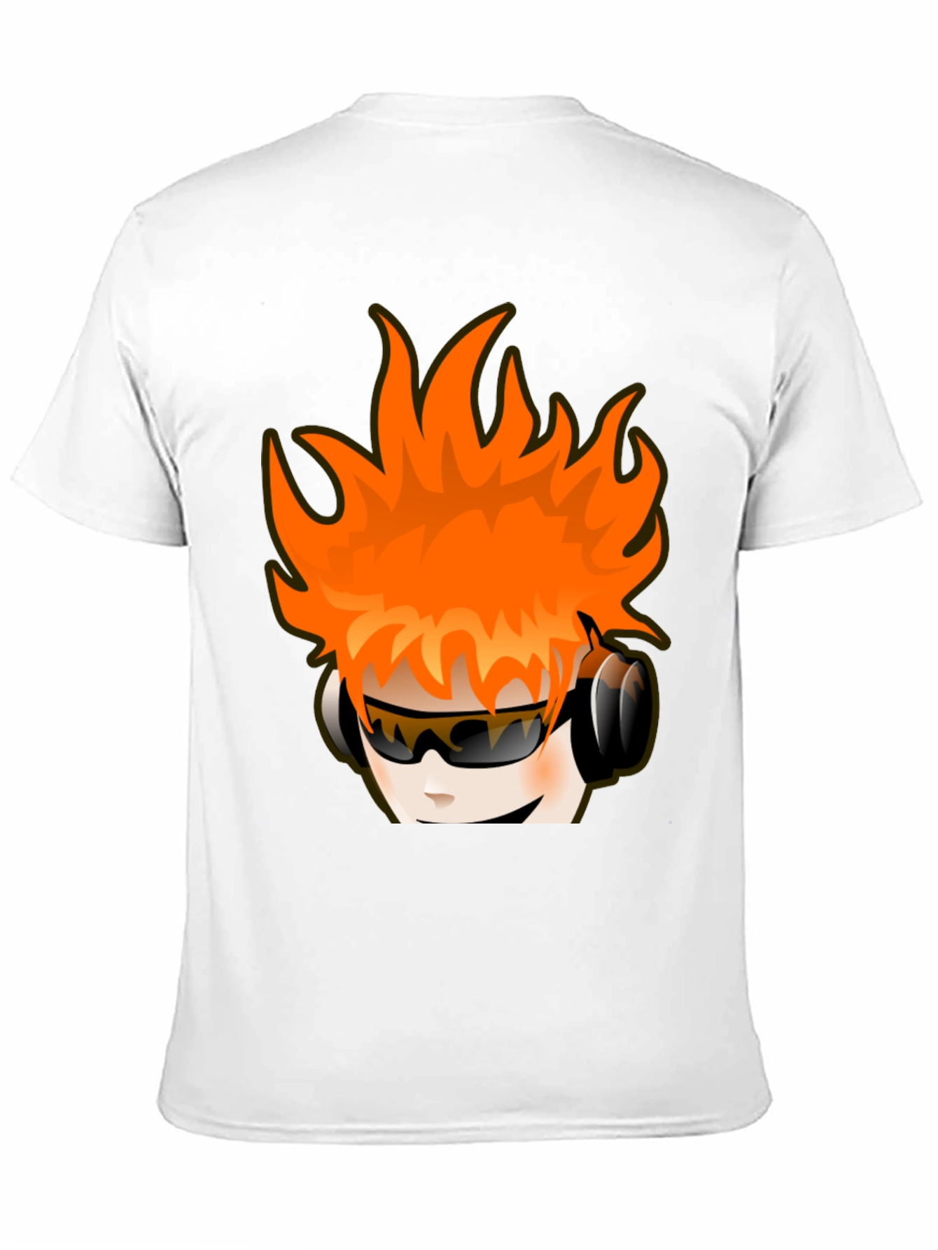 Fun Cartoon Head Black Graphic Tee