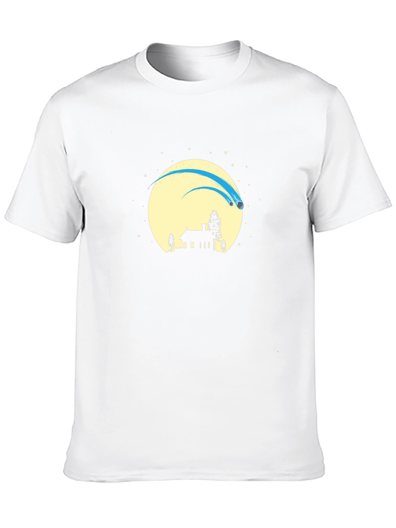 Silhouette Comet Moon Black T-Shirt