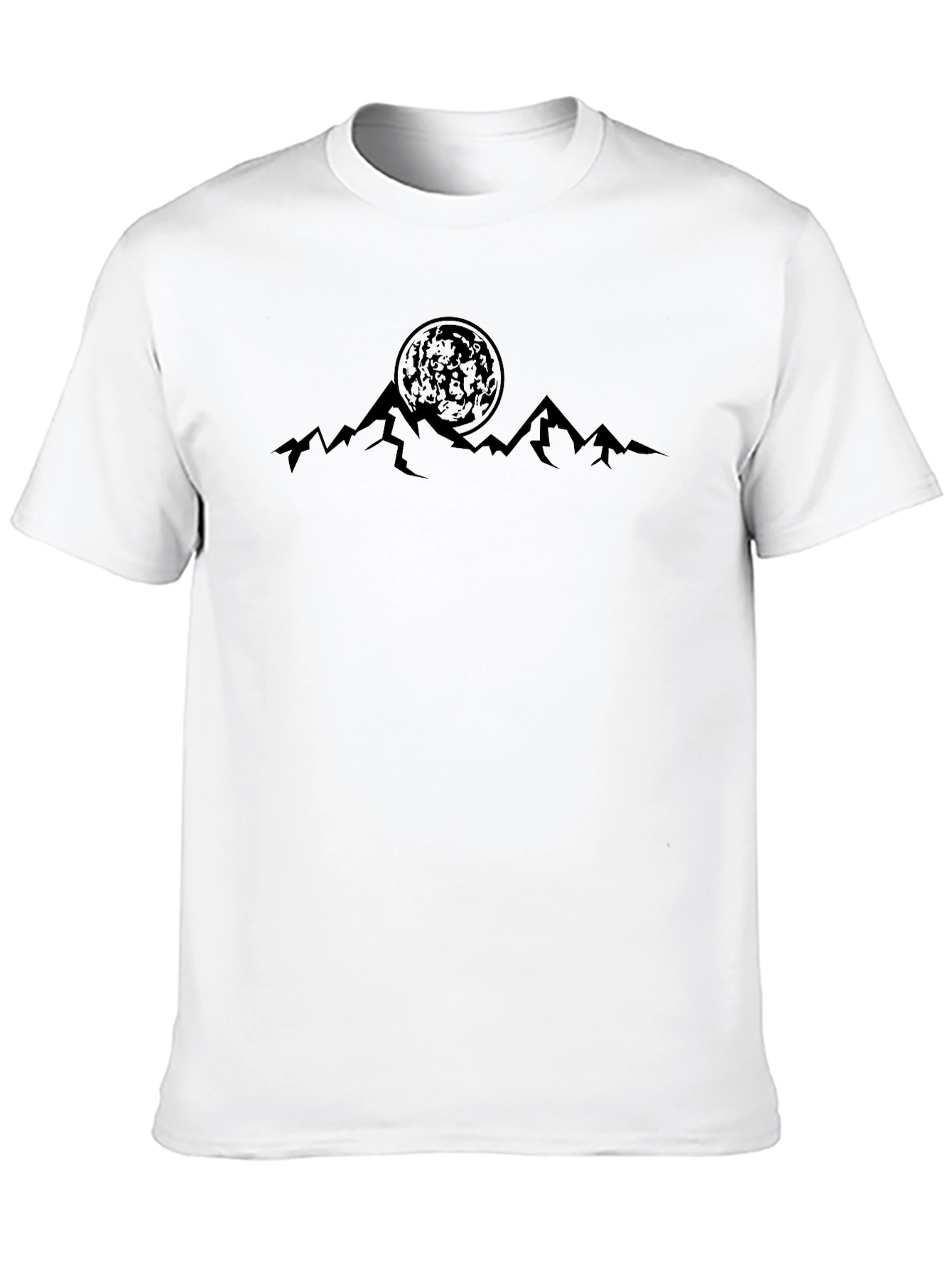 Mountain Moon Graphic Tee - Black