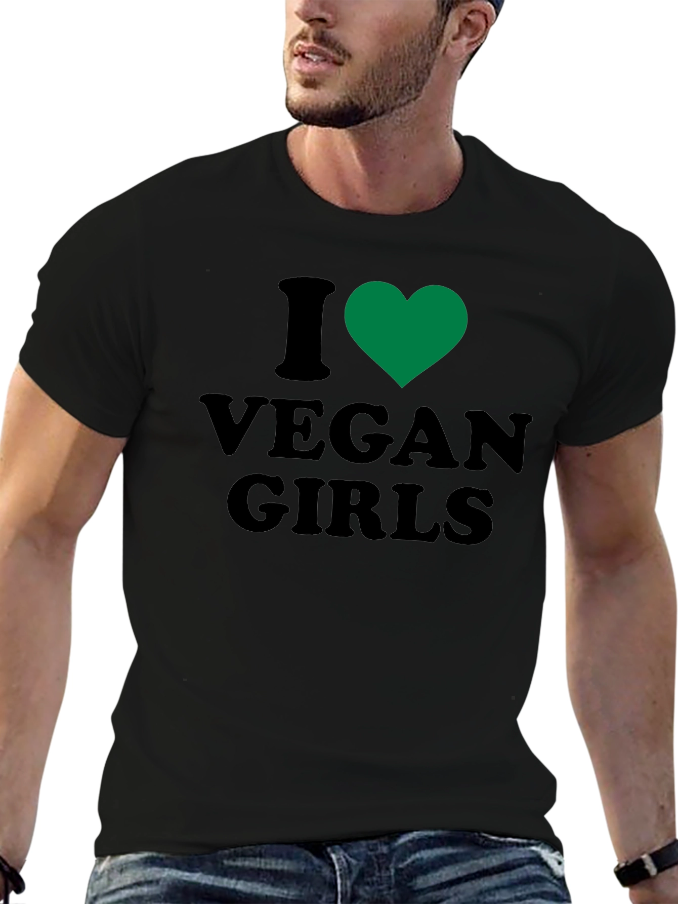 I Heart Vegan Girls Graphic T-Shirt