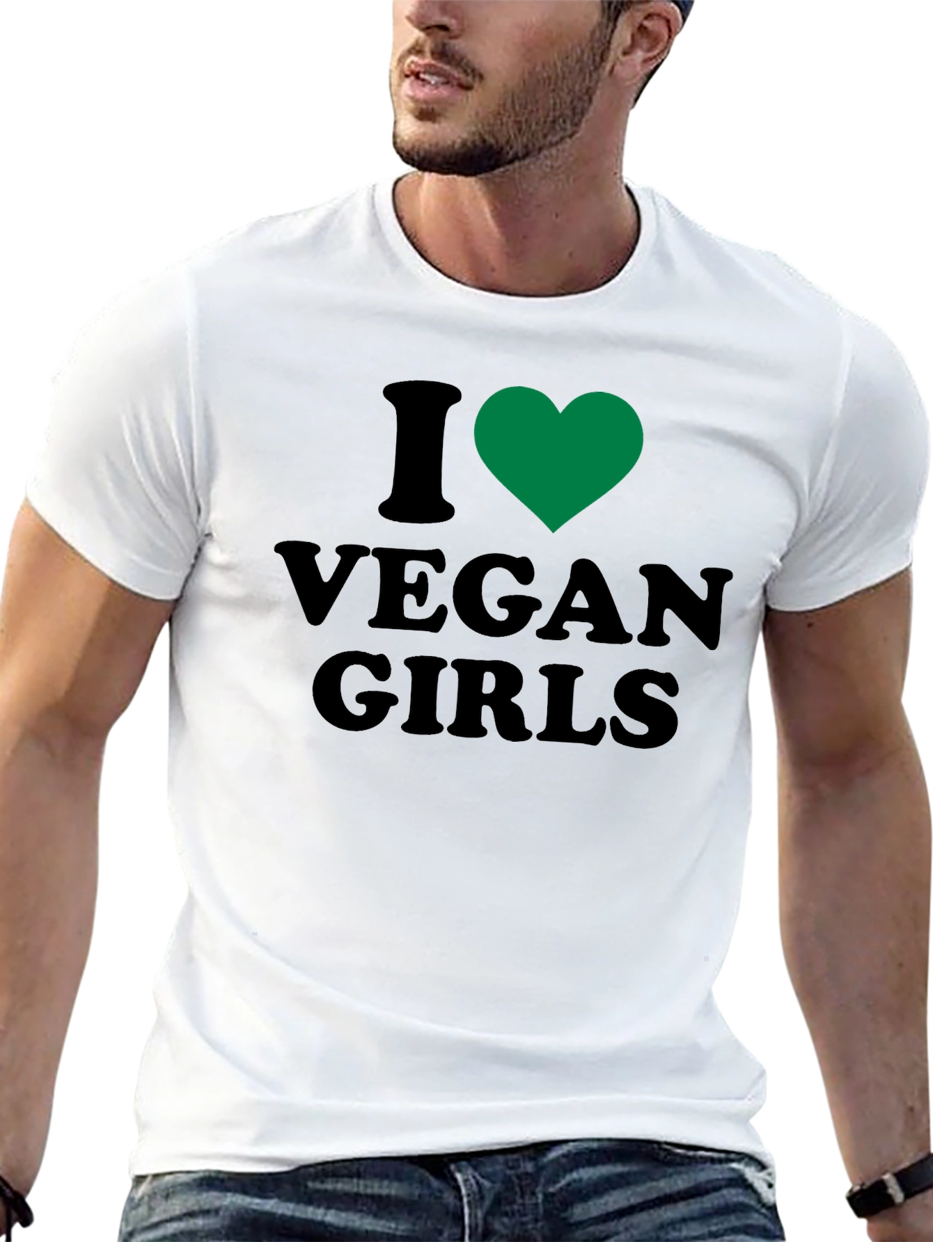 I Heart Vegan Girls Graphic T-Shirt