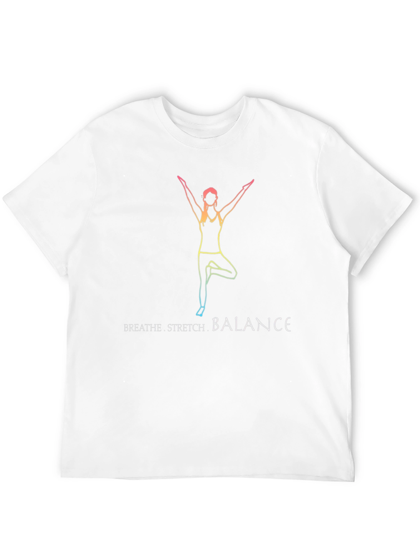 Yoga Pose Graphic T-Shirt - Breathe Stretch Balance