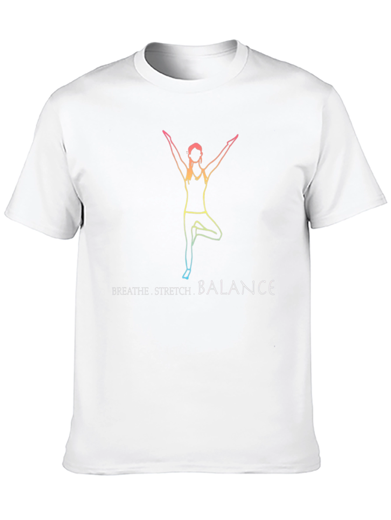 Yoga Pose Graphic T-Shirt - Breathe Stretch Balance
