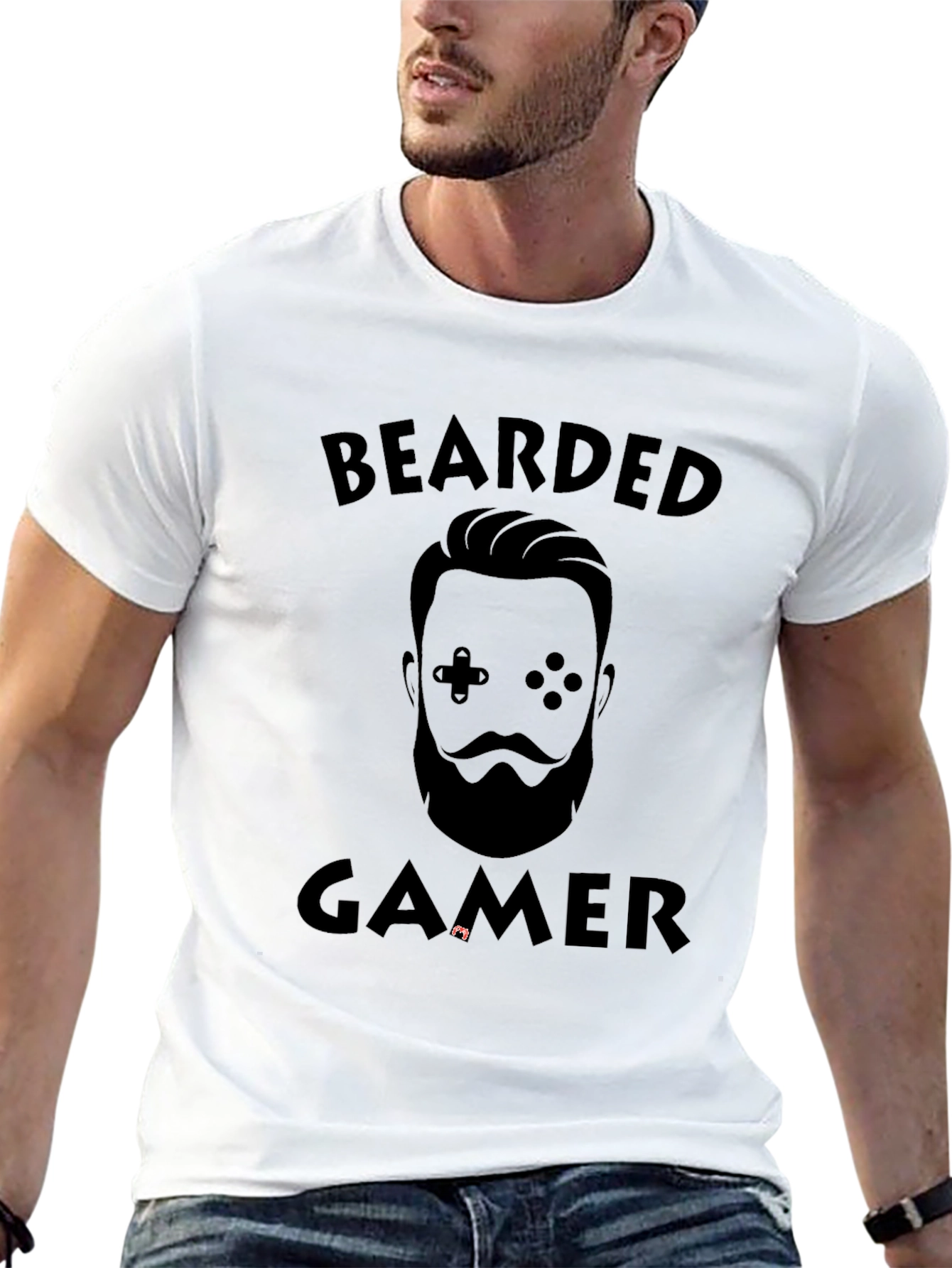 Bearded Gamer Black T-Shirt
