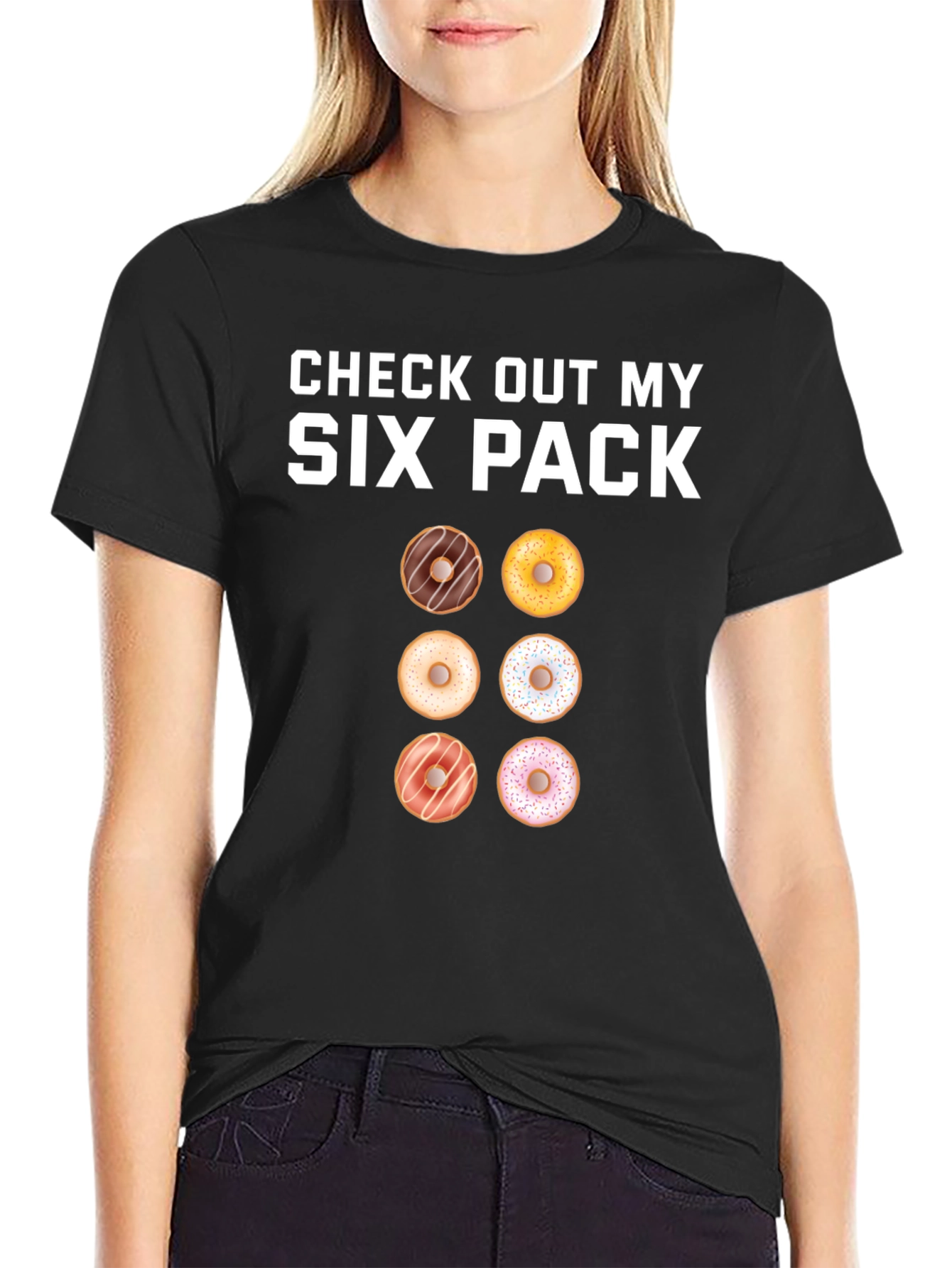Donut Six Pack T-Shirt - Funny Gym Tee