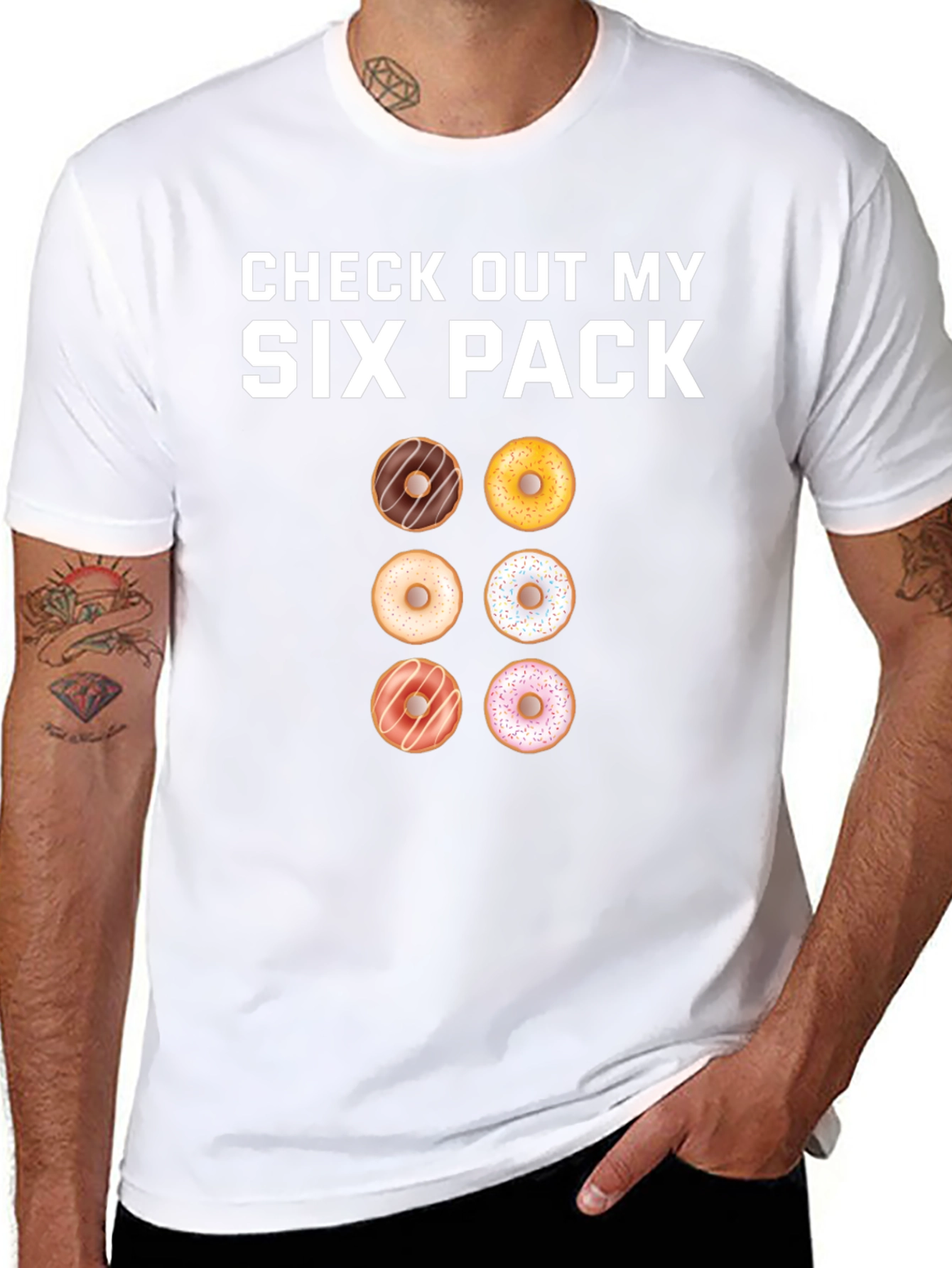 Donut Six Pack T-Shirt - Funny Gym Tee