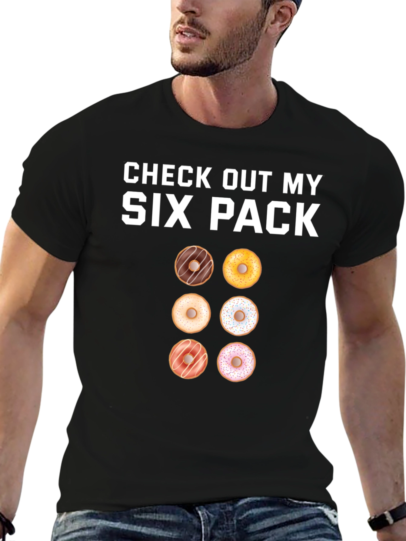 Donut Six Pack T-Shirt - Funny Gym Tee