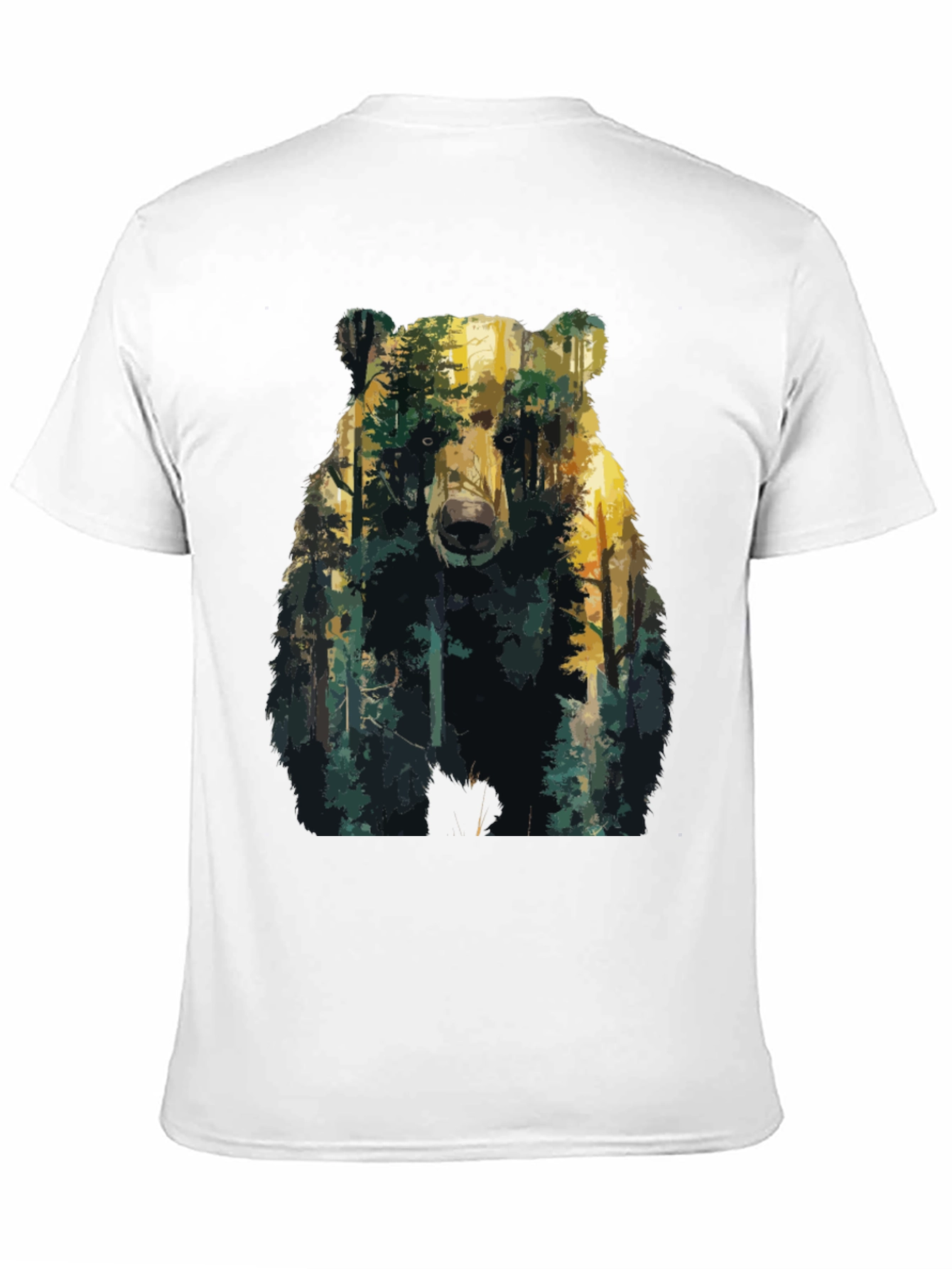 Bear Forest Graphic T-Shirt - Nature Inspired Tee