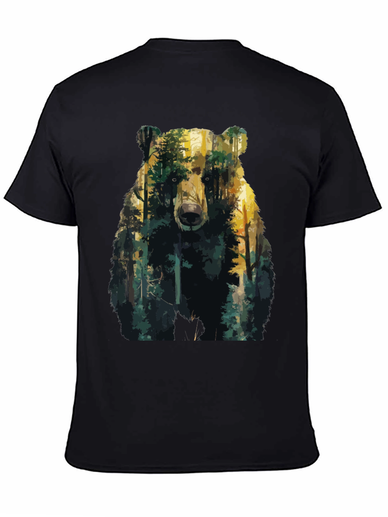 Bear Forest Graphic T-Shirt - Nature Inspired Tee