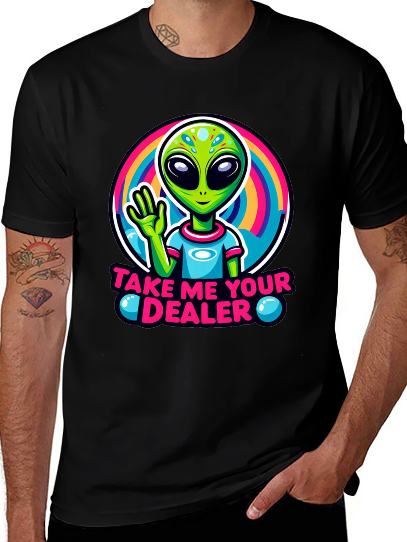 Take Me to Your Dealer Alien Graphic Tee