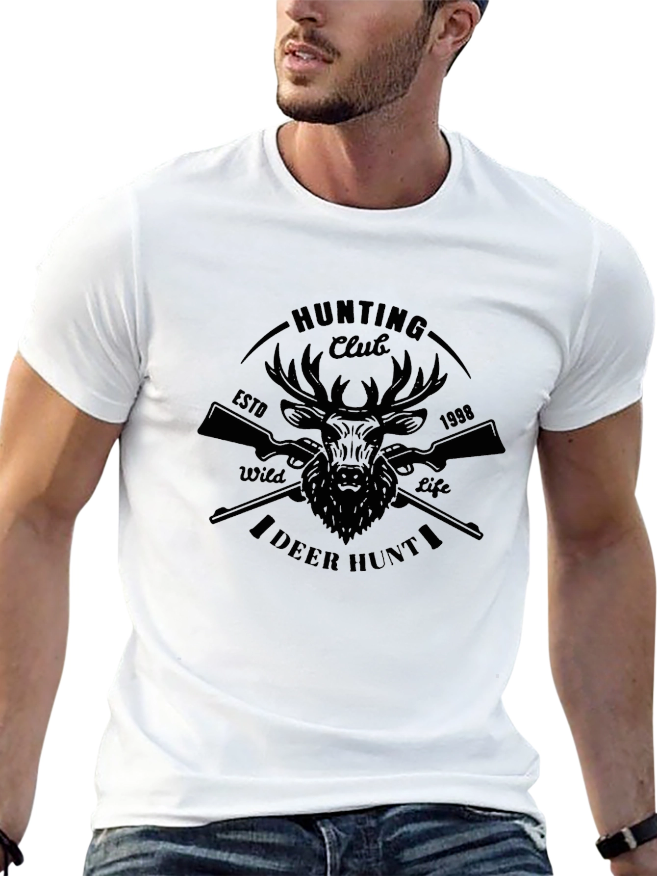 Hunting Club Deer Hunt Graphic T-Shirt
