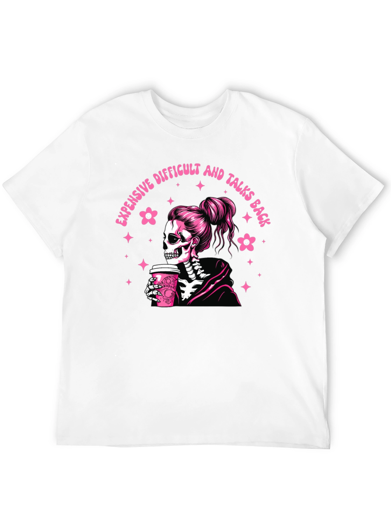 Expensive Difficult Talks Back Skeleton Graphic Tee