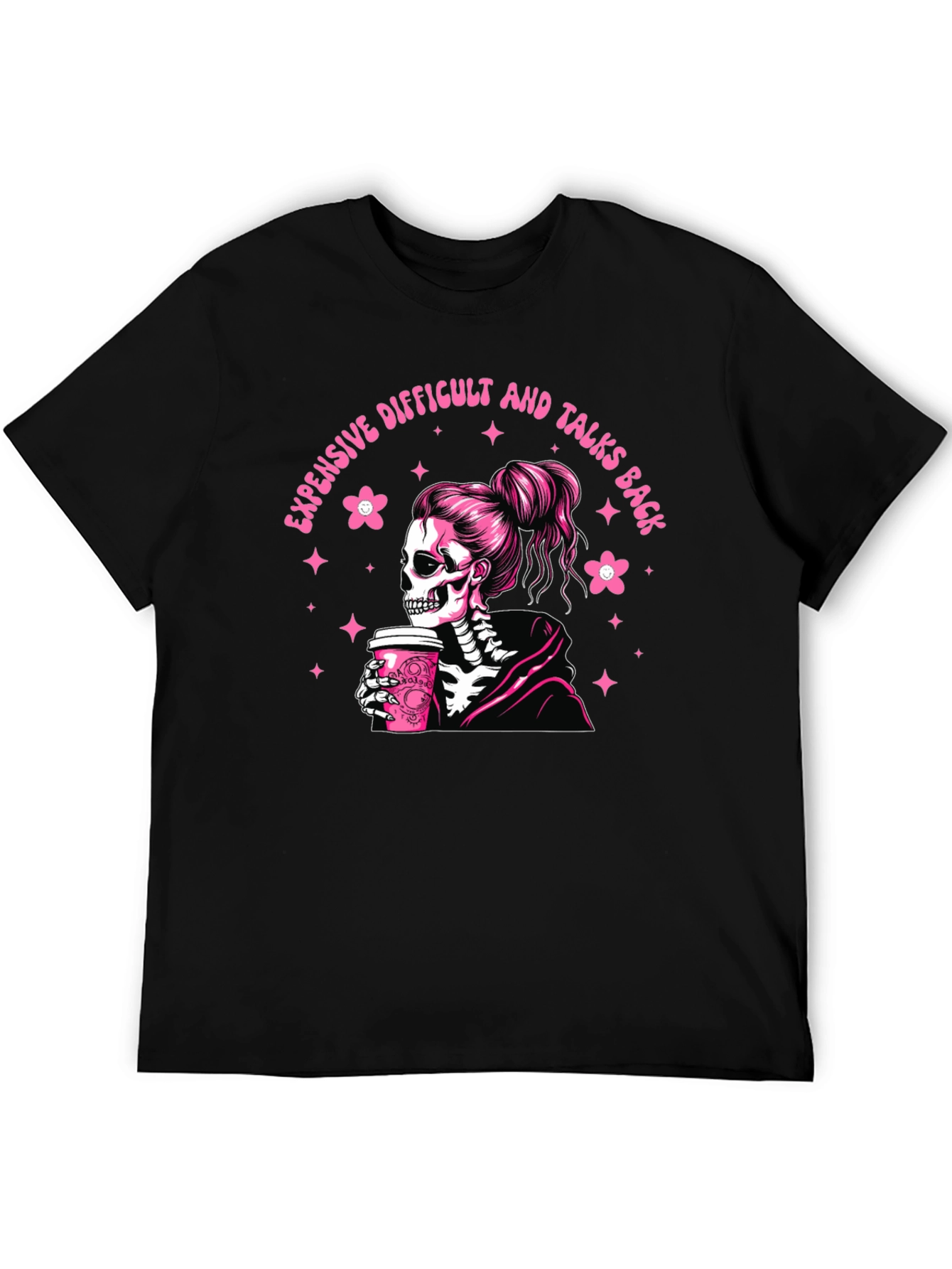 Expensive Difficult Talks Back Skeleton Graphic Tee