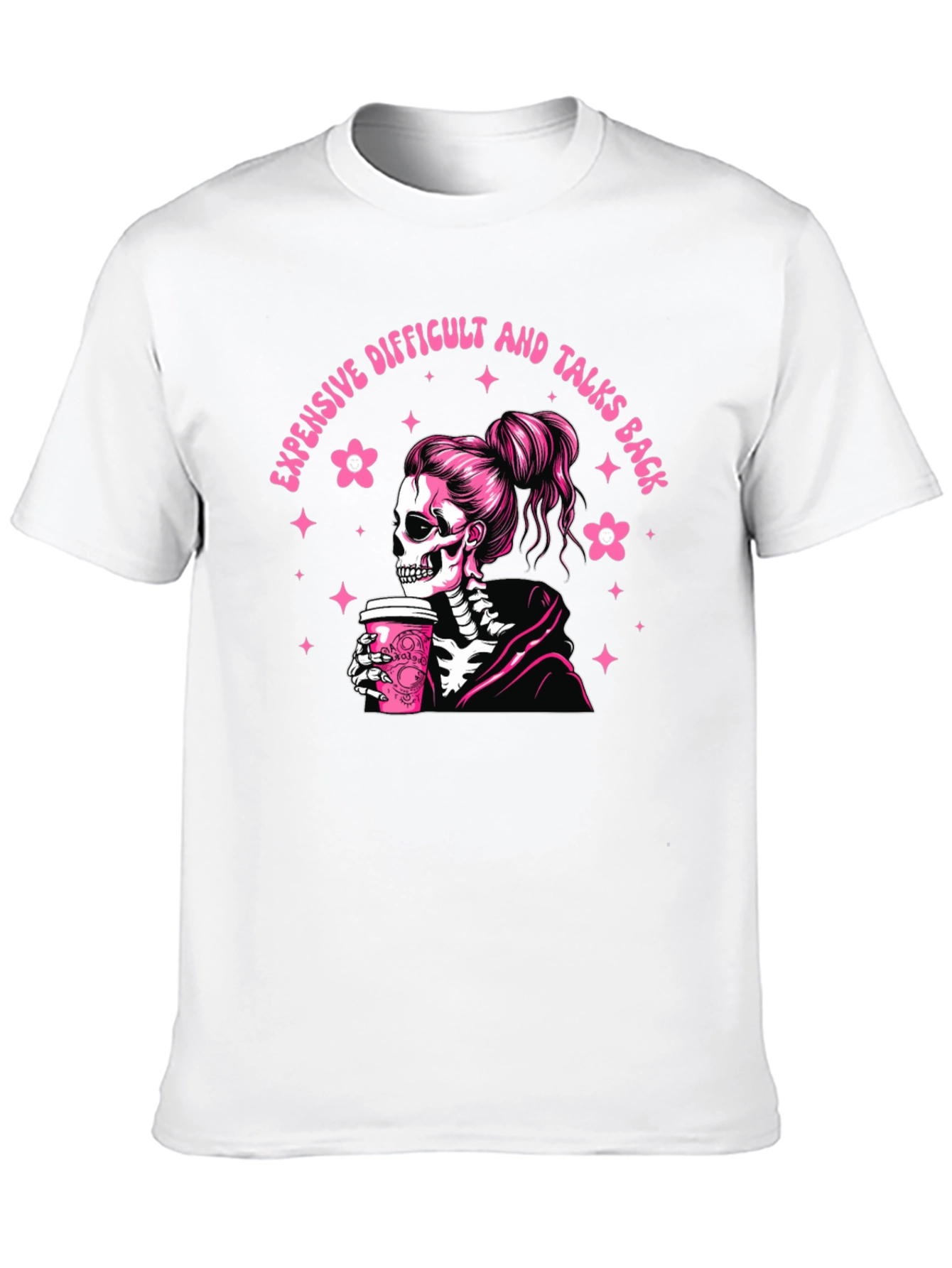 Expensive Difficult Talks Back Skeleton Graphic Tee