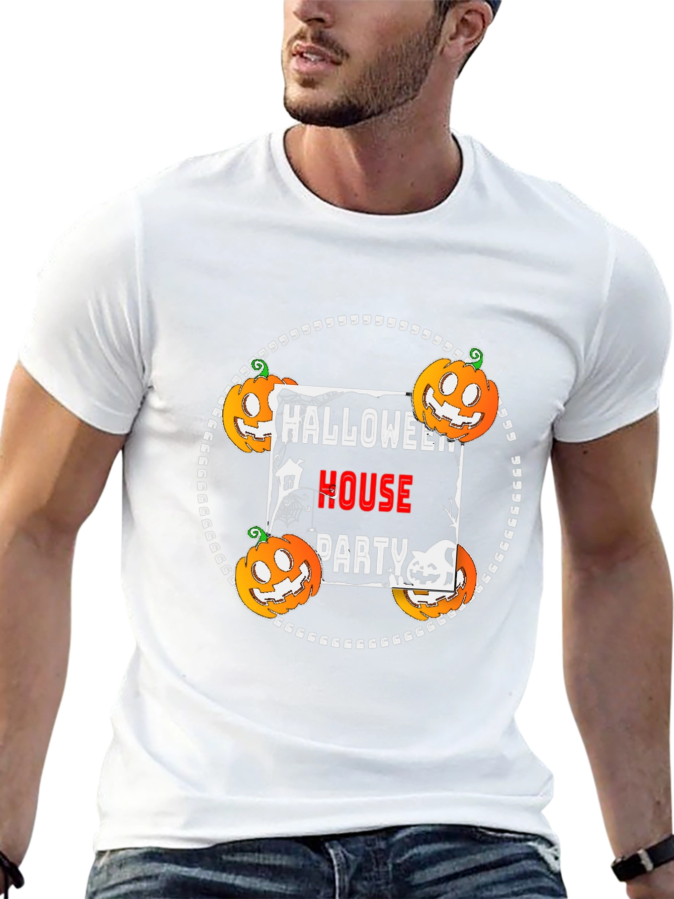 Halloween House Party Black T-Shirt
