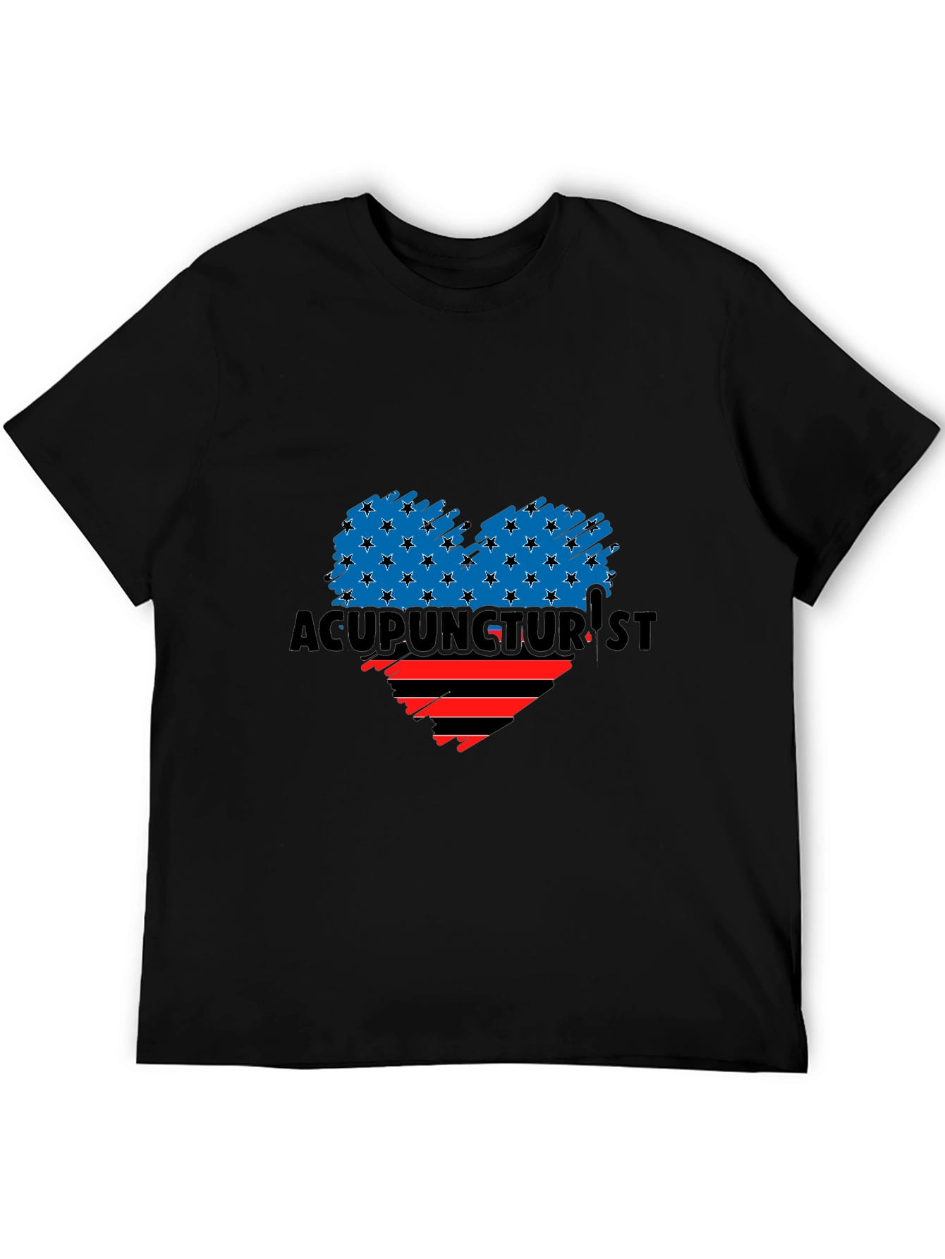 Acupuncturist Flag Heart T-Shirt