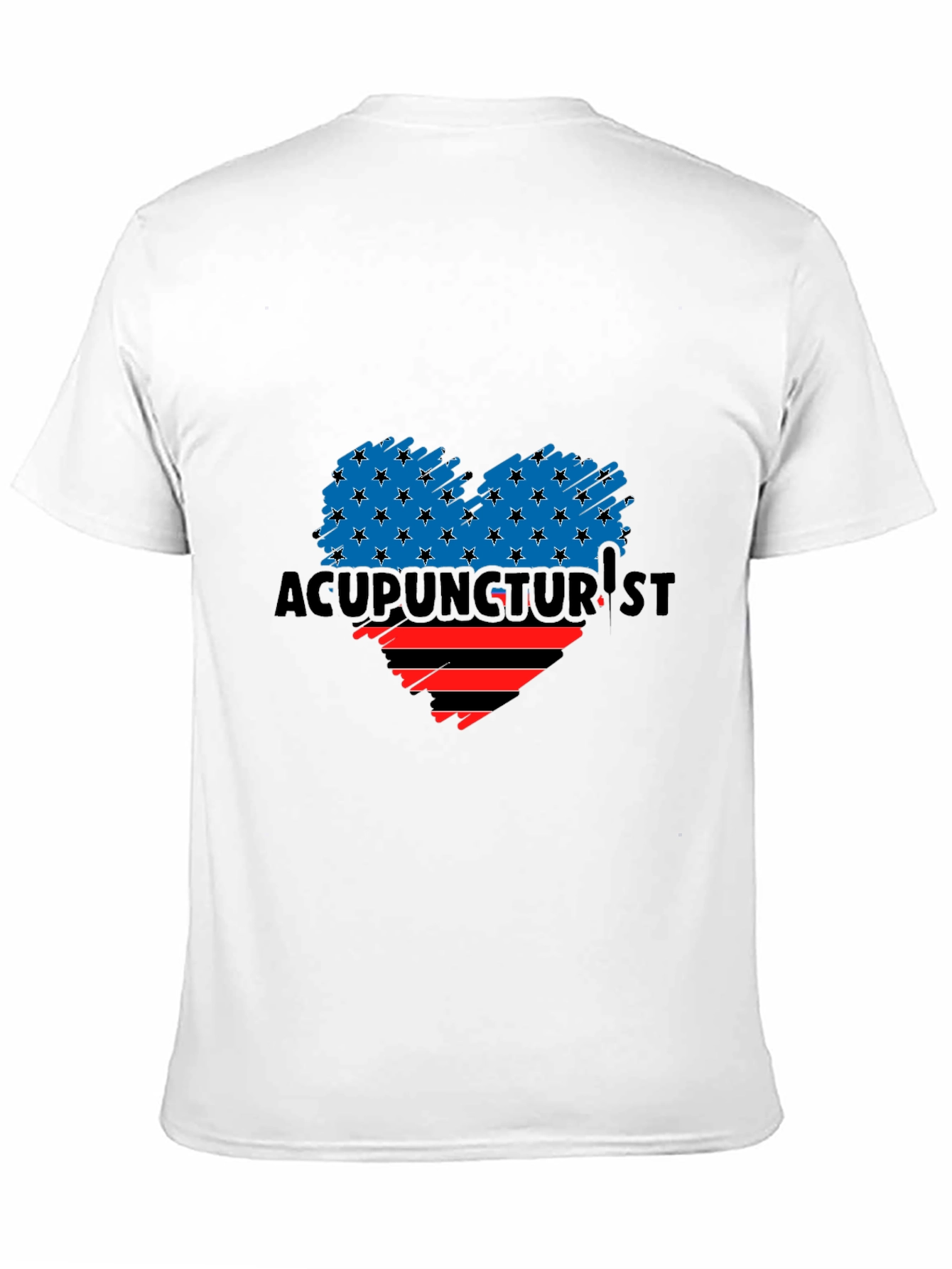 Acupuncturist Flag Heart T-Shirt