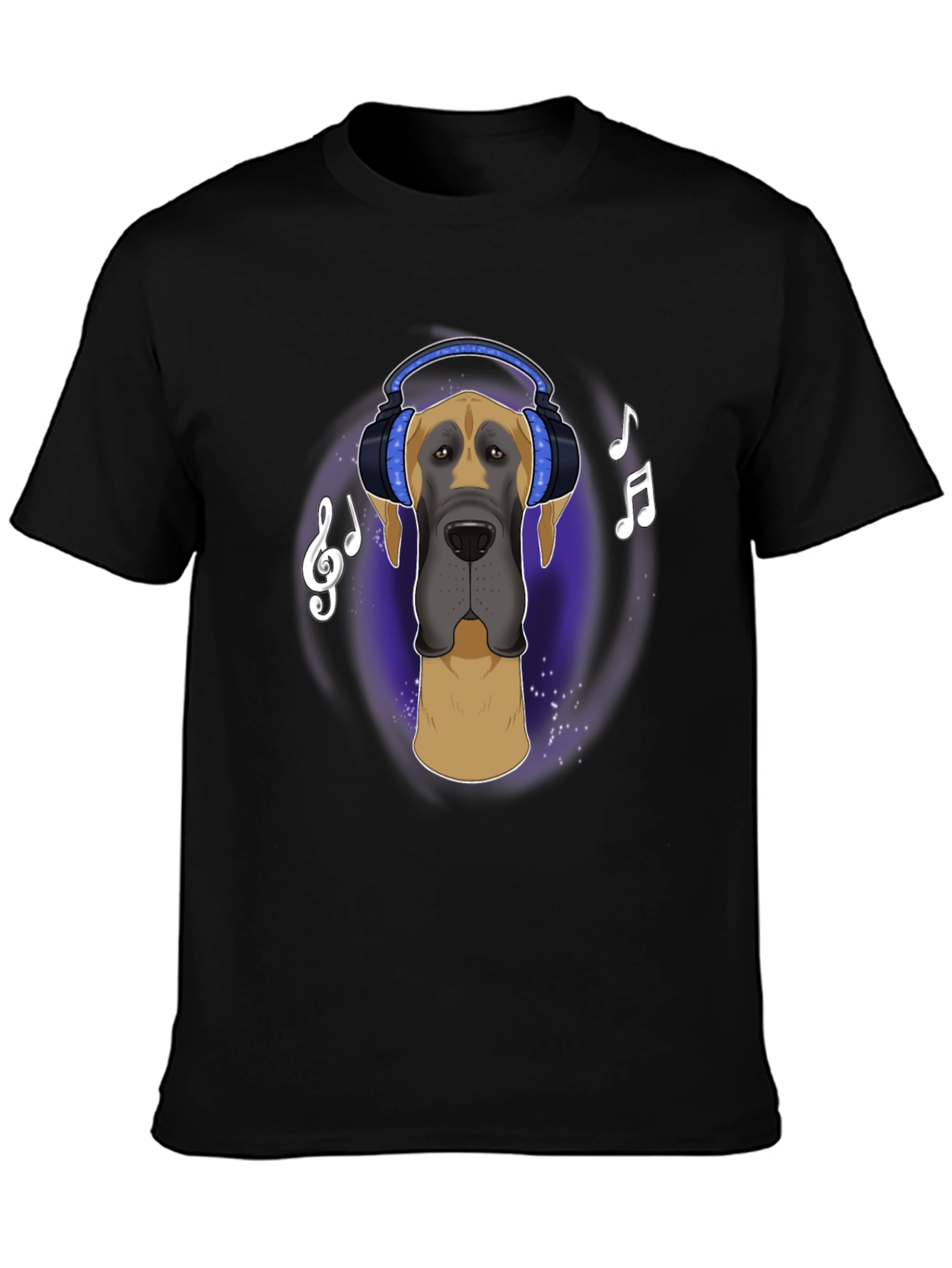 Dog with Headphones T-Shirt - Music Lover Tee