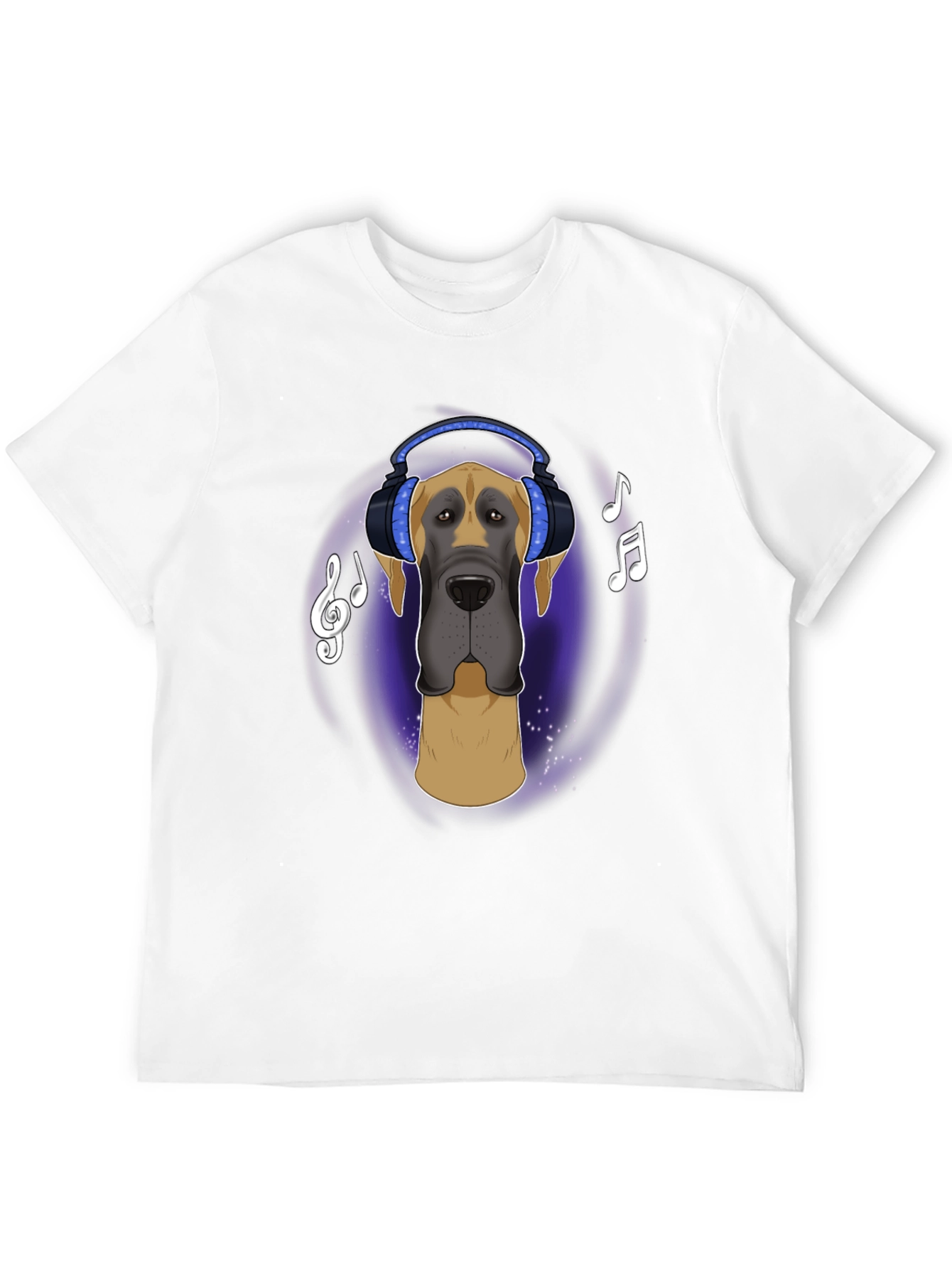 Dog with Headphones T-Shirt - Music Lover Tee
