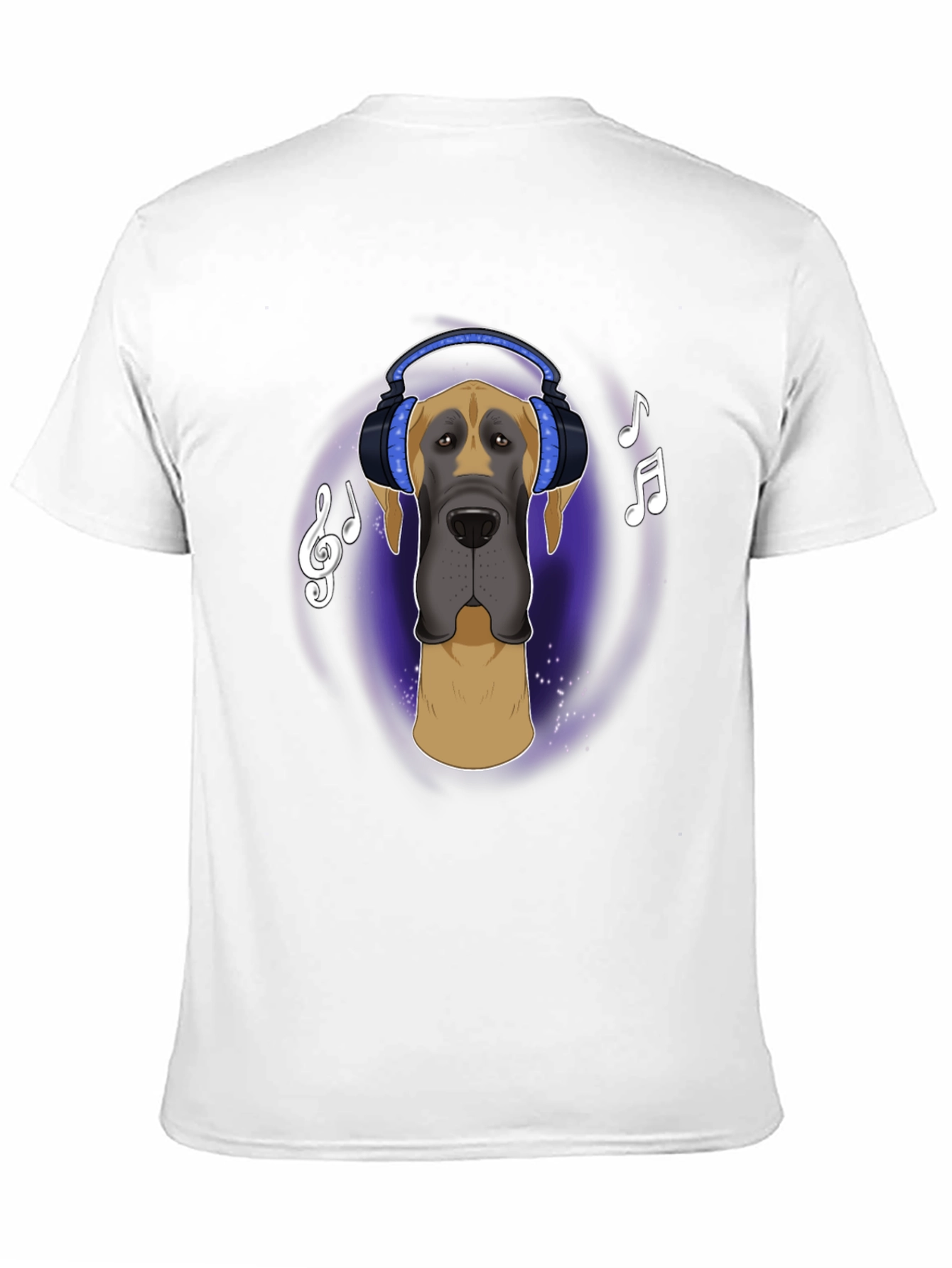 Dog with Headphones T-Shirt - Music Lover Tee
