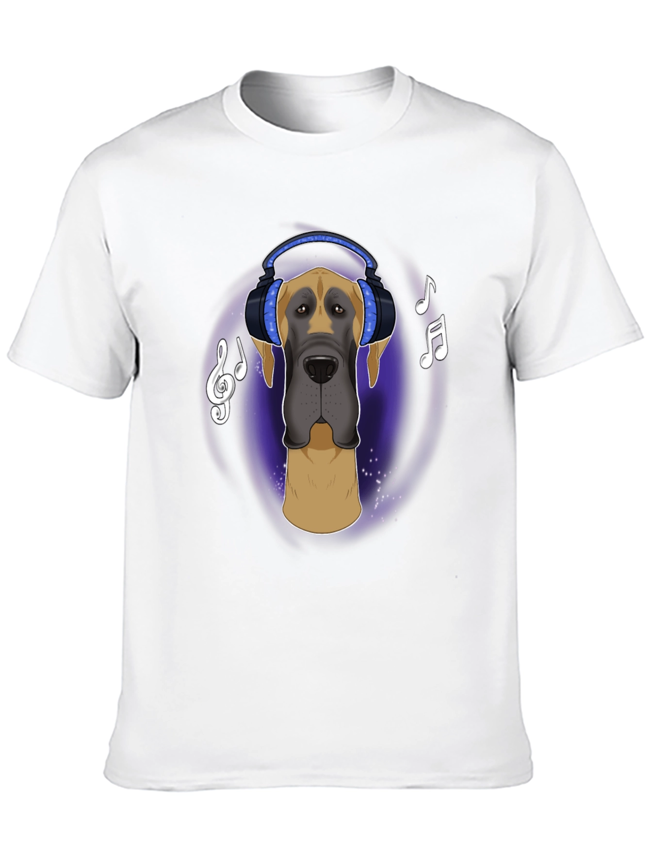Dog with Headphones T-Shirt - Music Lover Tee
