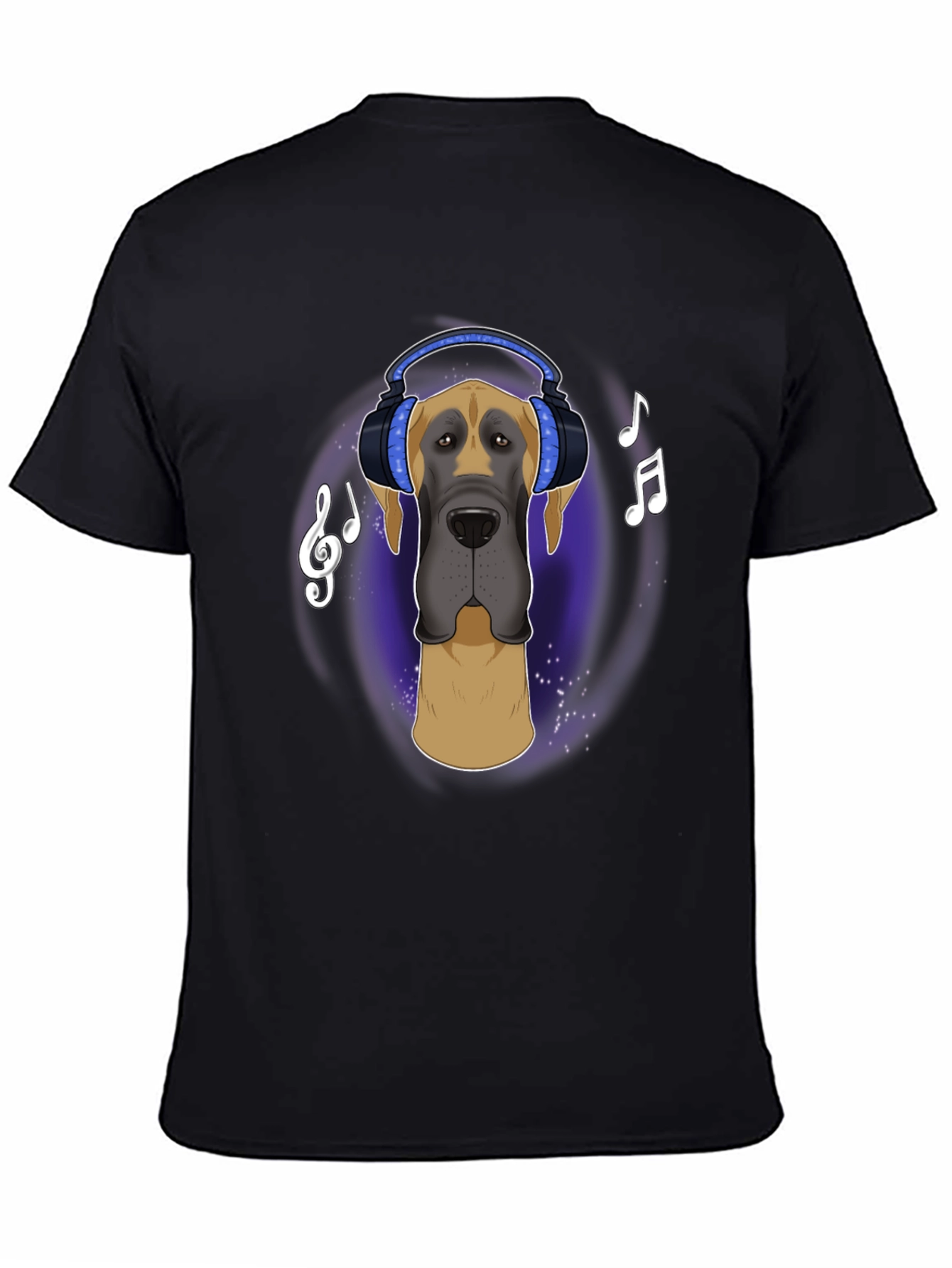 Dog with Headphones T-Shirt - Music Lover Tee