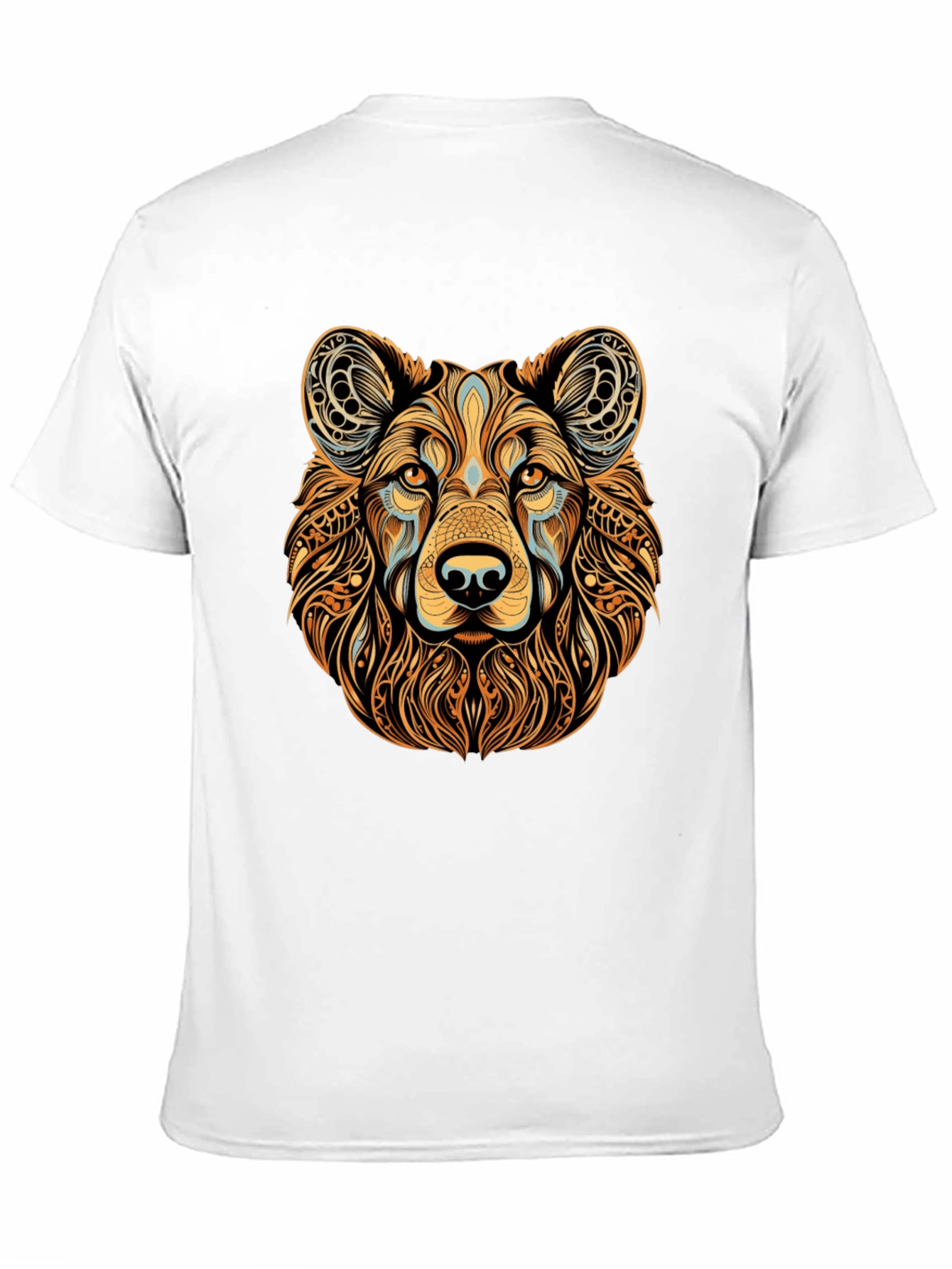 Tribal Bear Graphic Black T-Shirt