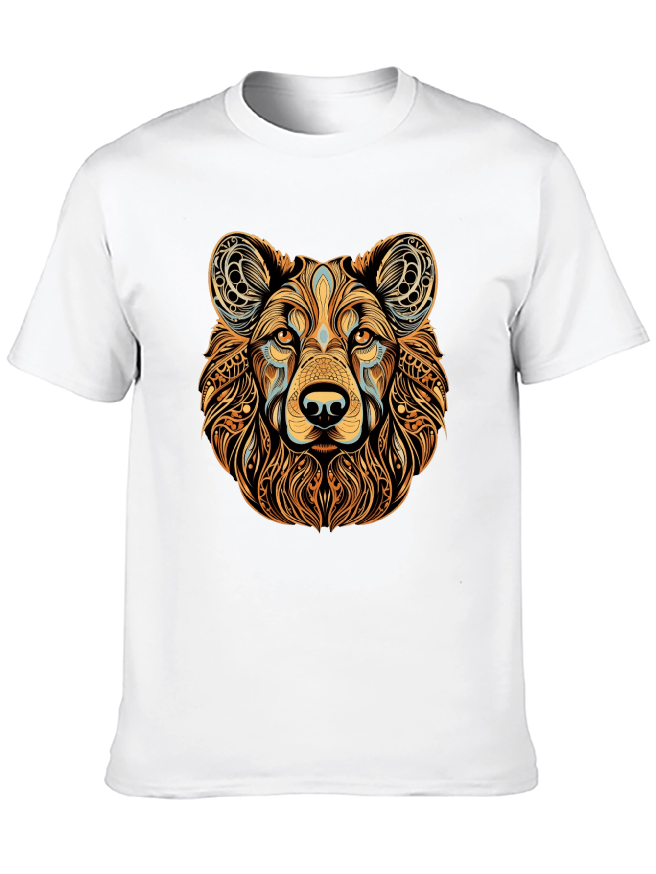 Tribal Bear Graphic Black T-Shirt