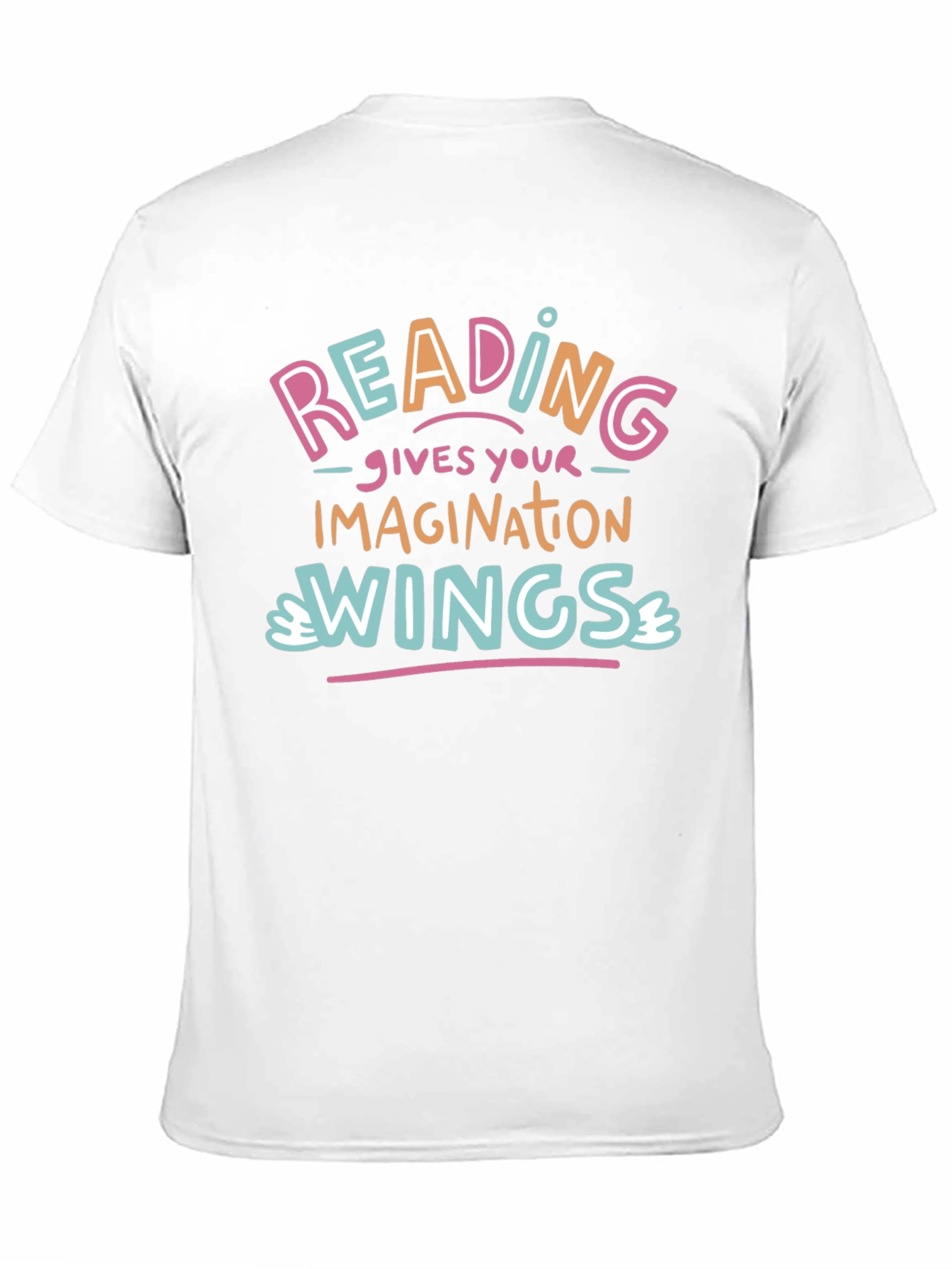 Reading Gives Imagination Wings Black T-Shirt
