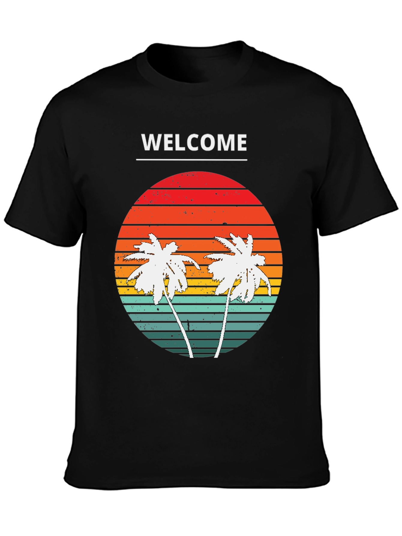 Welcome Palm Tree Sunset Graphic Tee