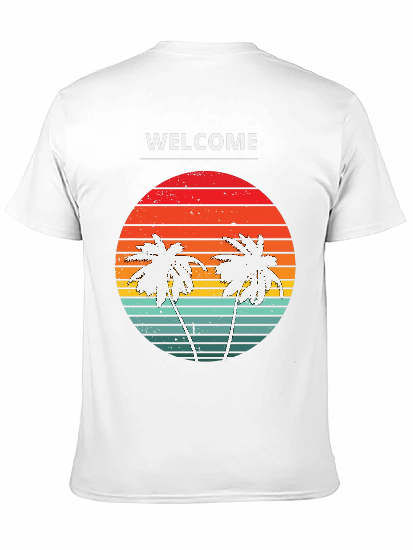 Welcome Palm Tree Sunset Graphic Tee